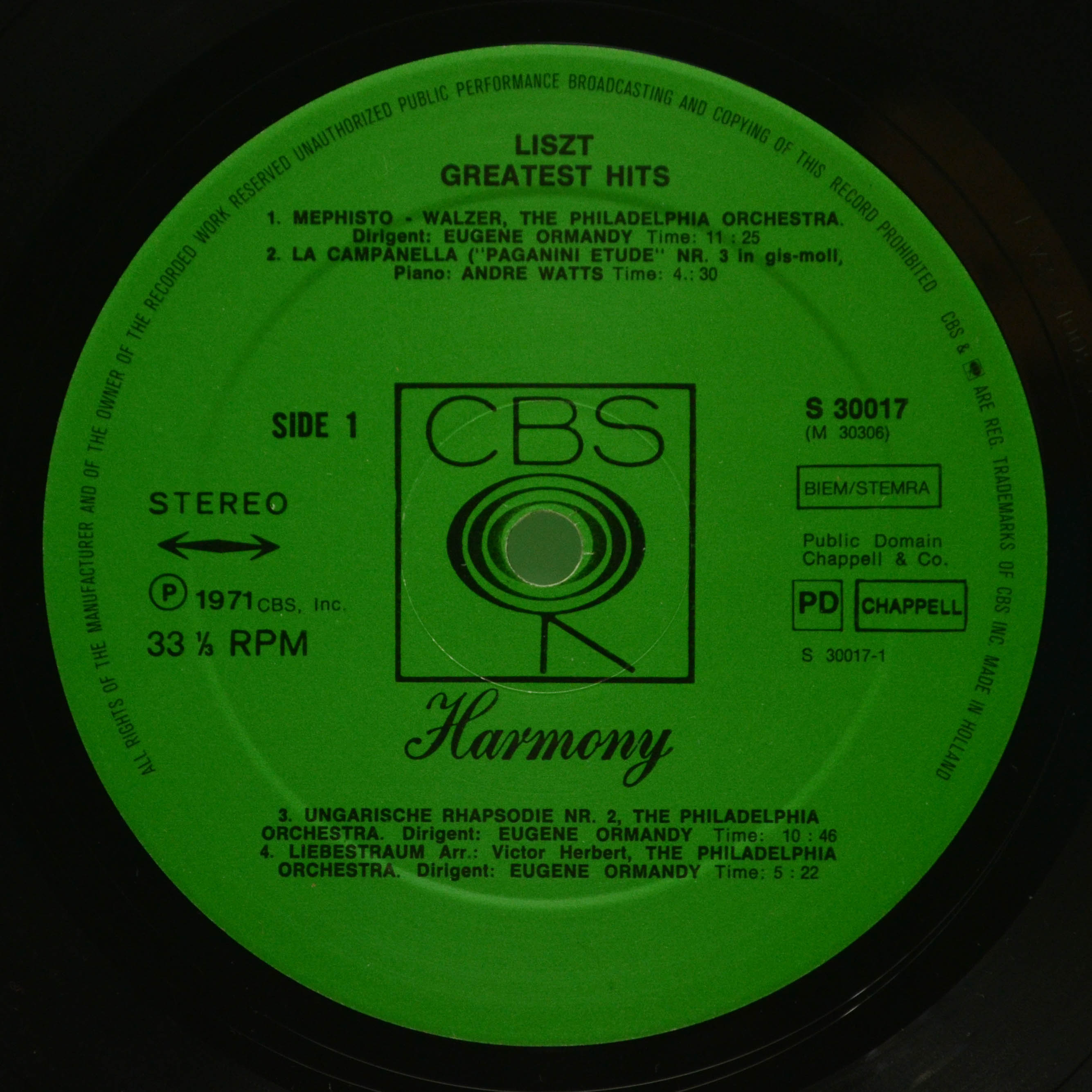 Liszt — Greatest Hits, 1971