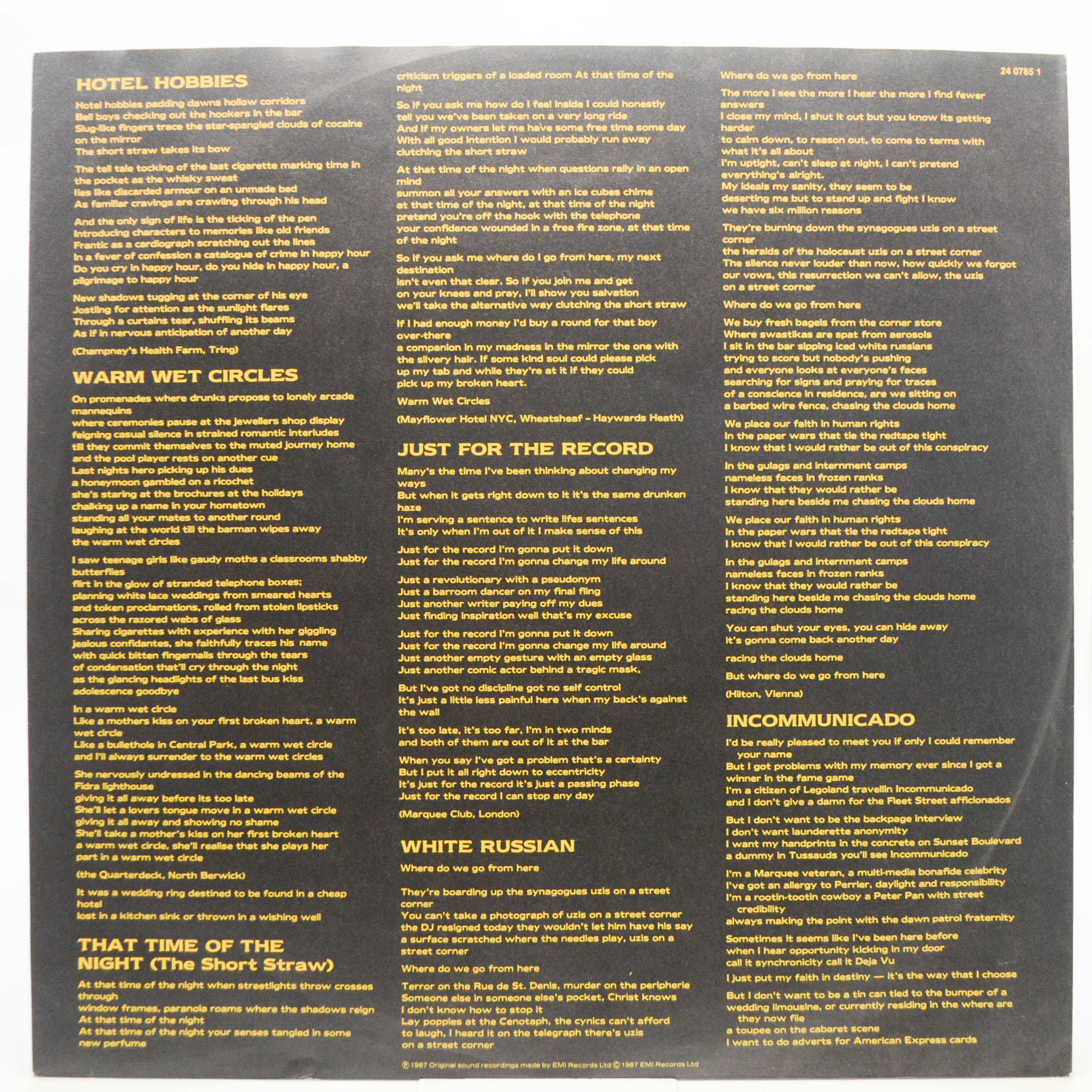 Marillion — Clutching At Straws, 1987