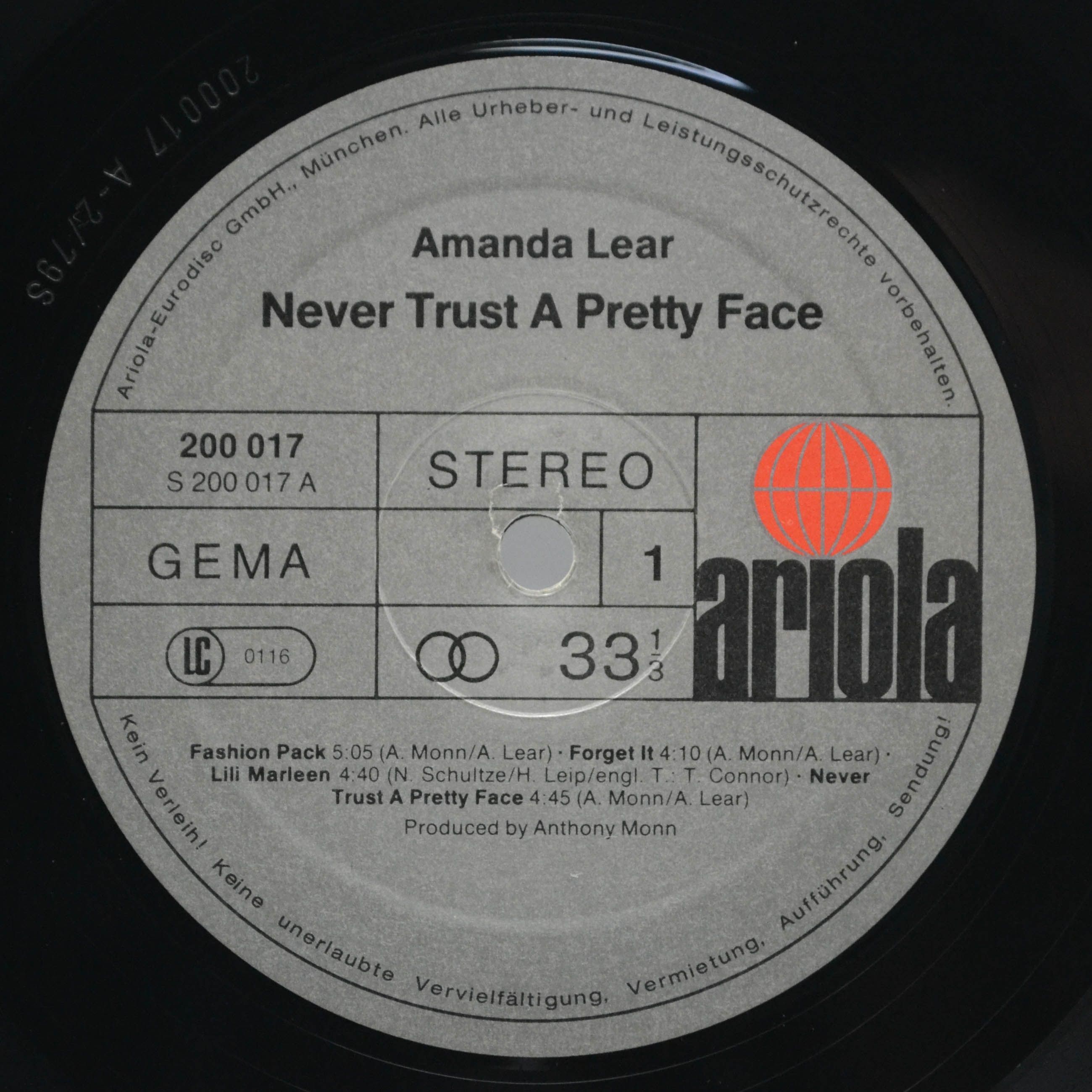 Amanda Lear — Never Trust A Pretty Face, 1979