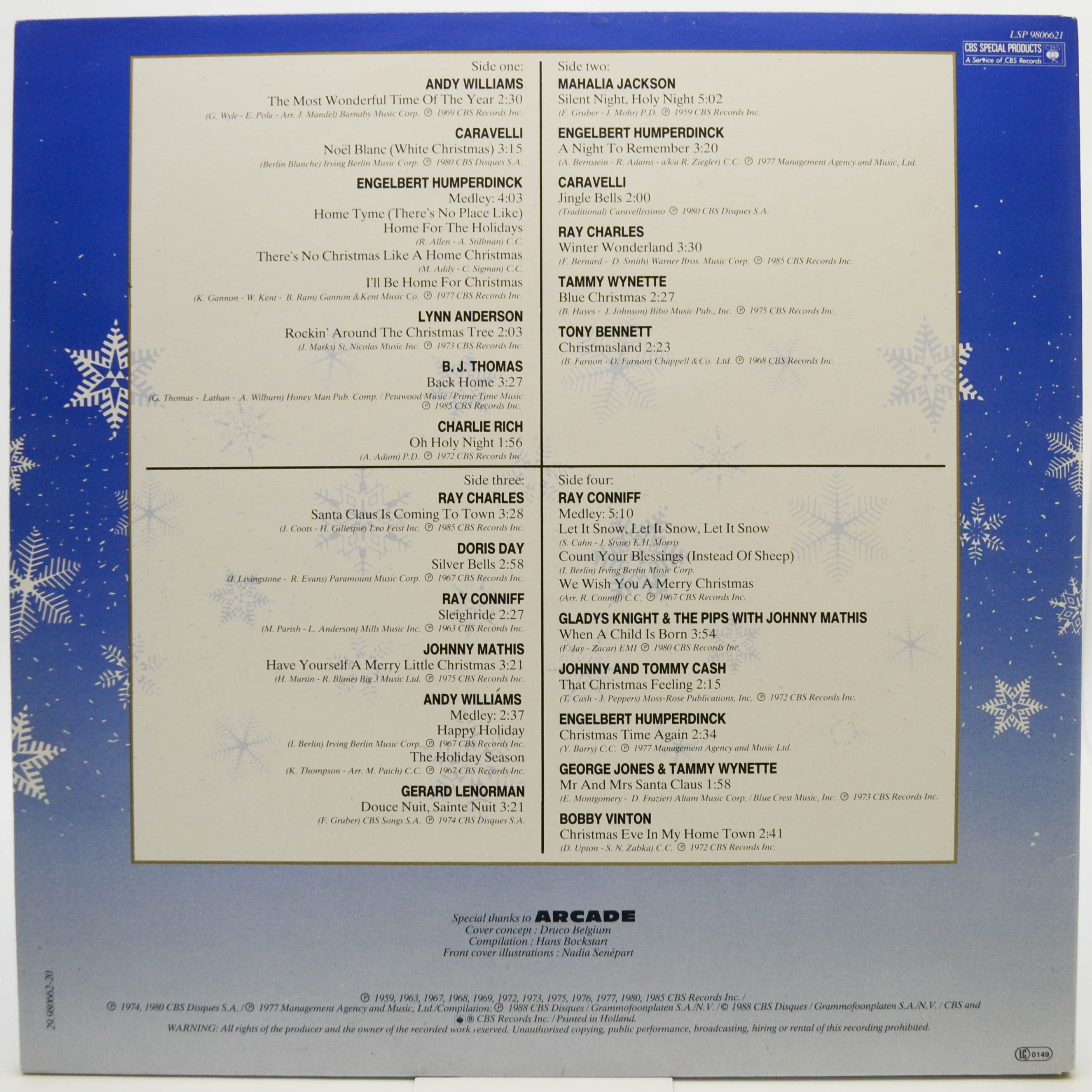Various — The Very Best Christmas Album (2LP), 1988