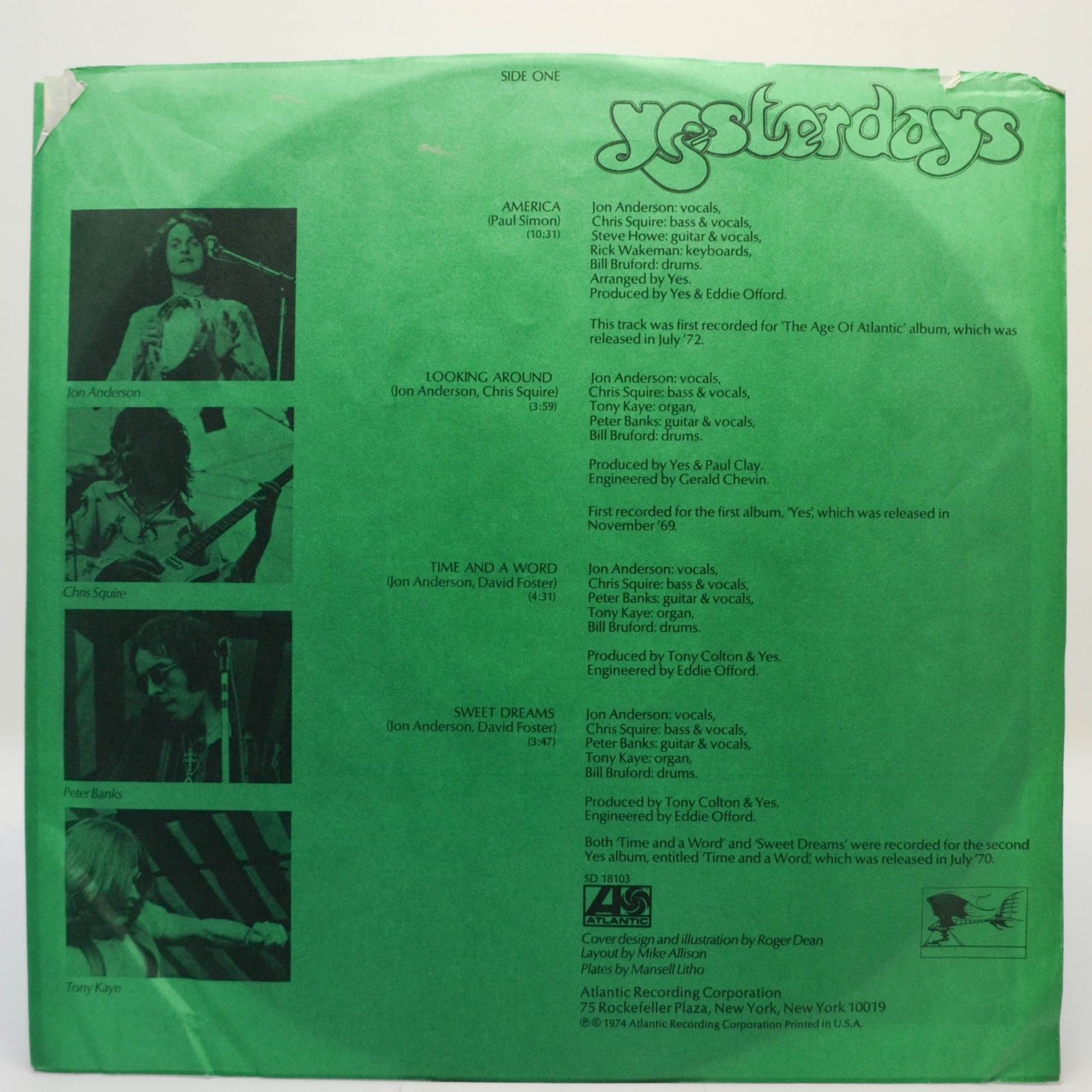 Yes — Yesterdays (USA), 1975