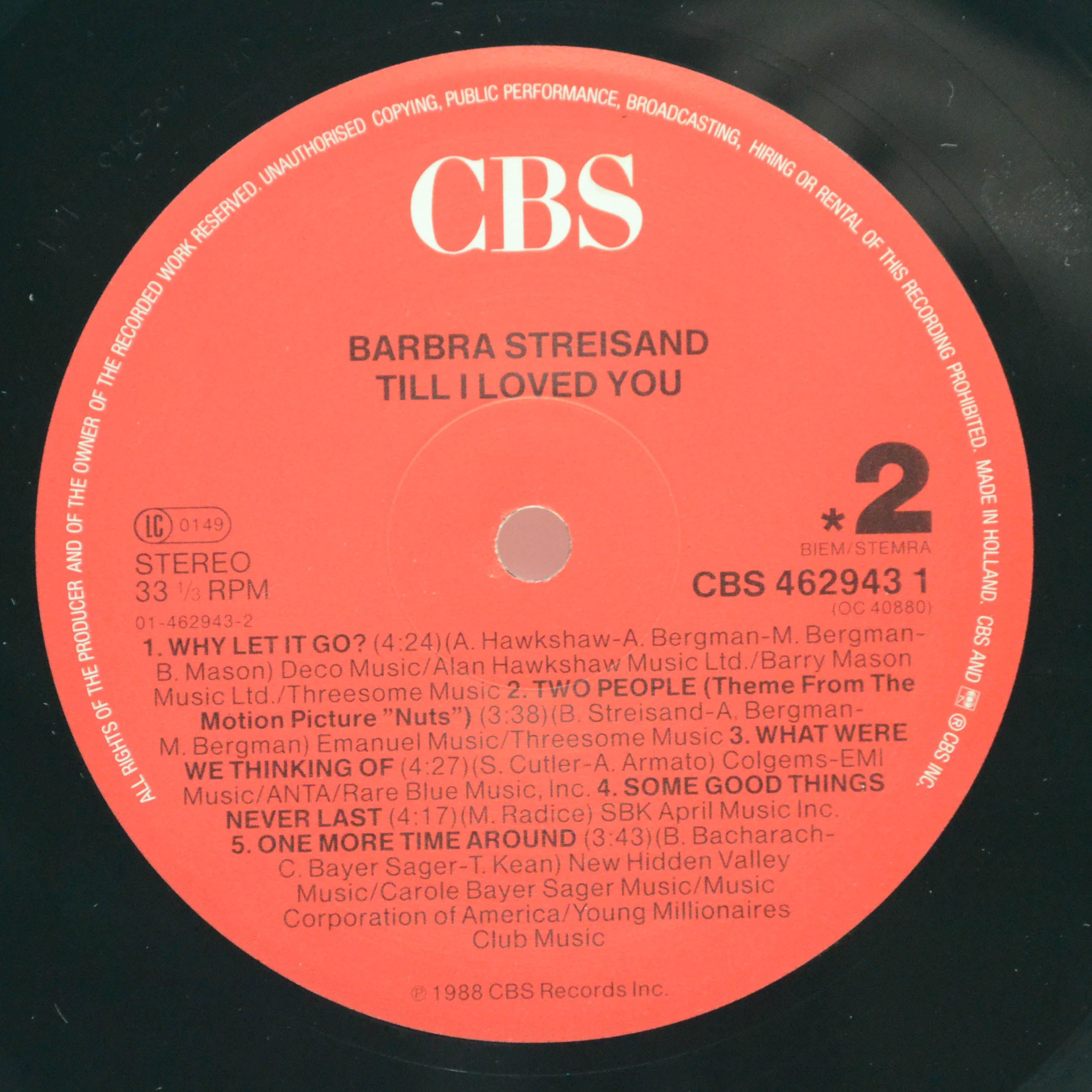 Barbra Streisand — Till I Loved You, 1988