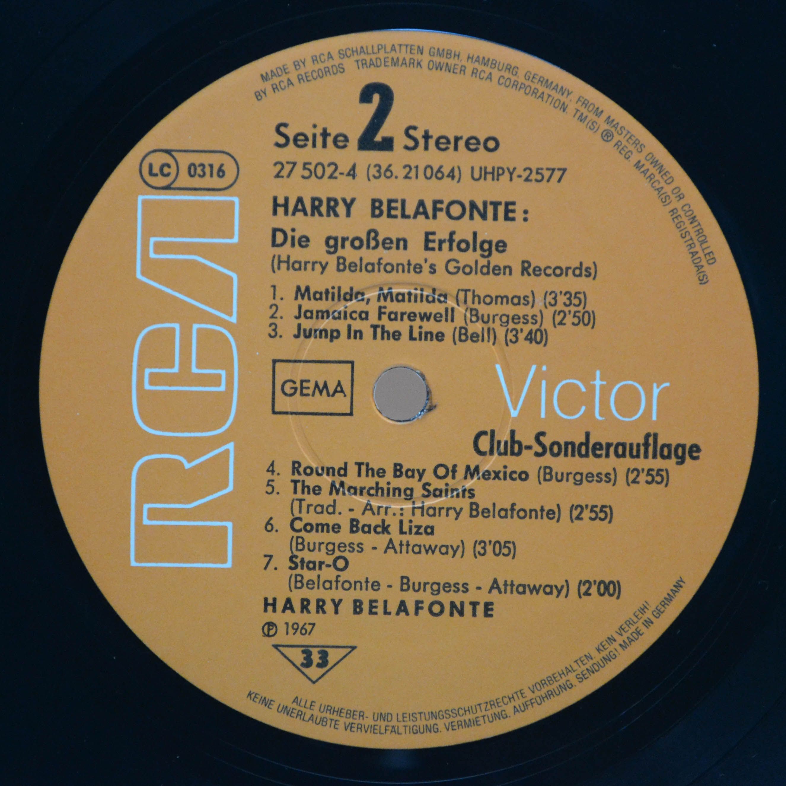 Harry Belafonte — Golden Records, 1967