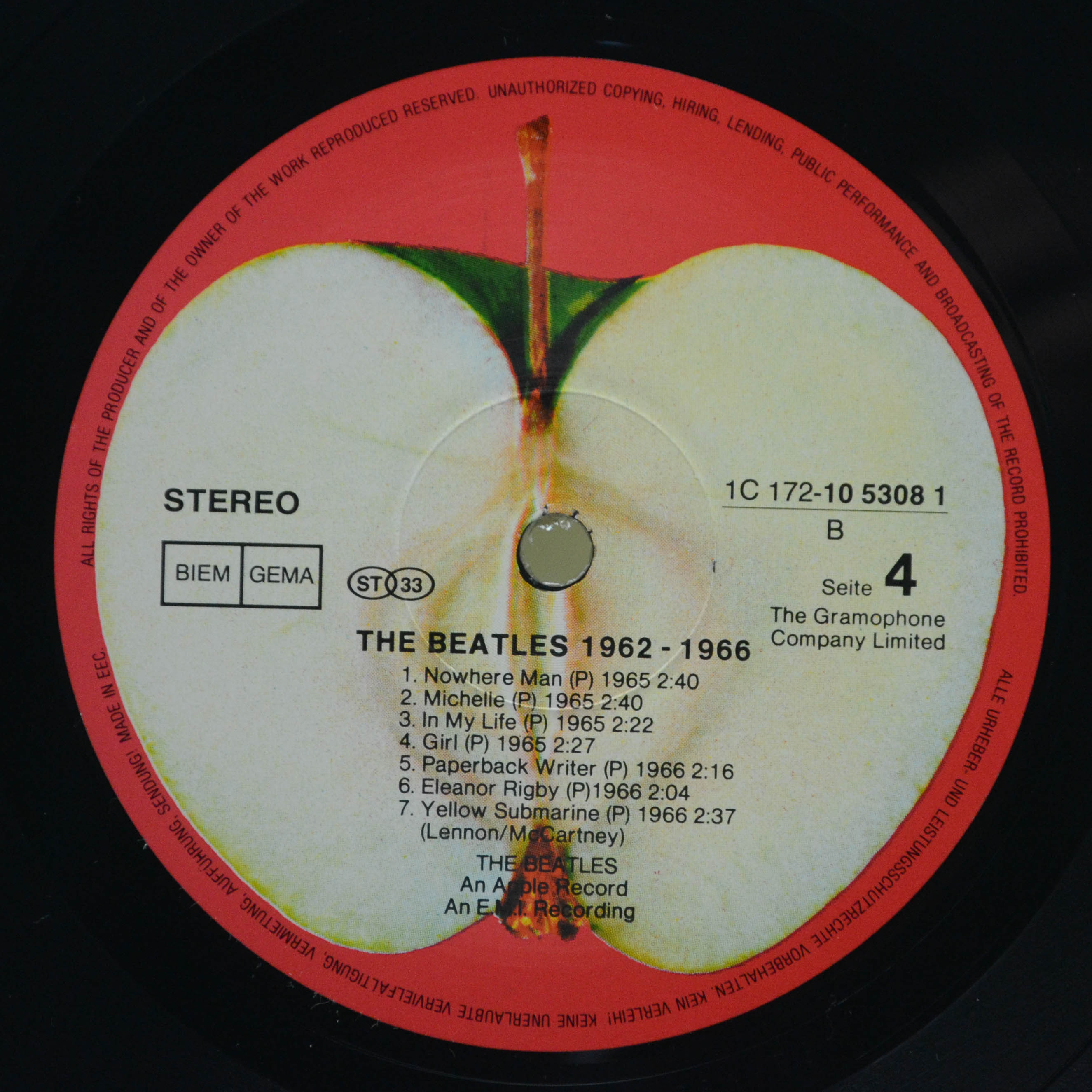 Beatles — 1962 - 1966 (2LP), 1973