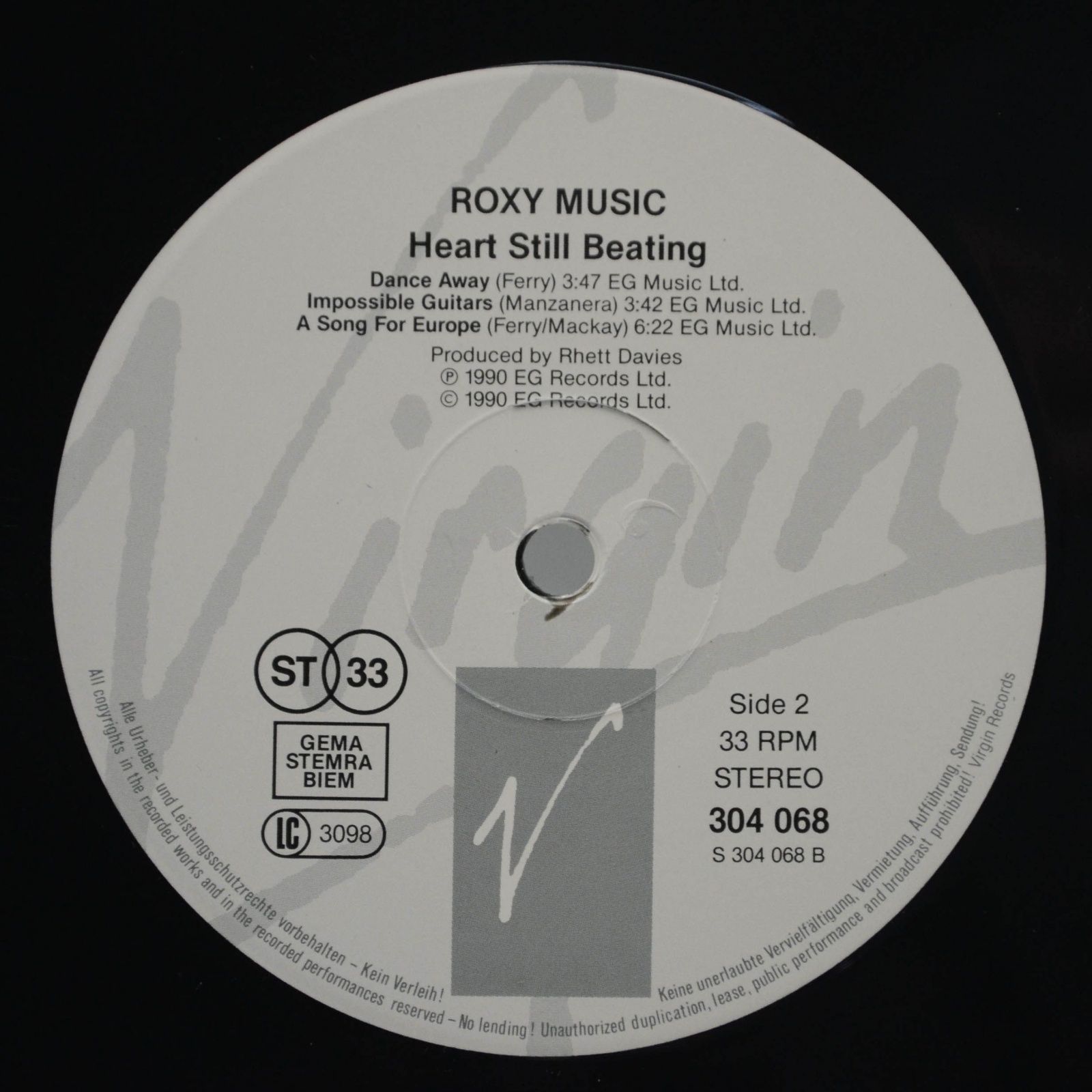 Roxy Music — Heart Still Beating (2LP), 1990
