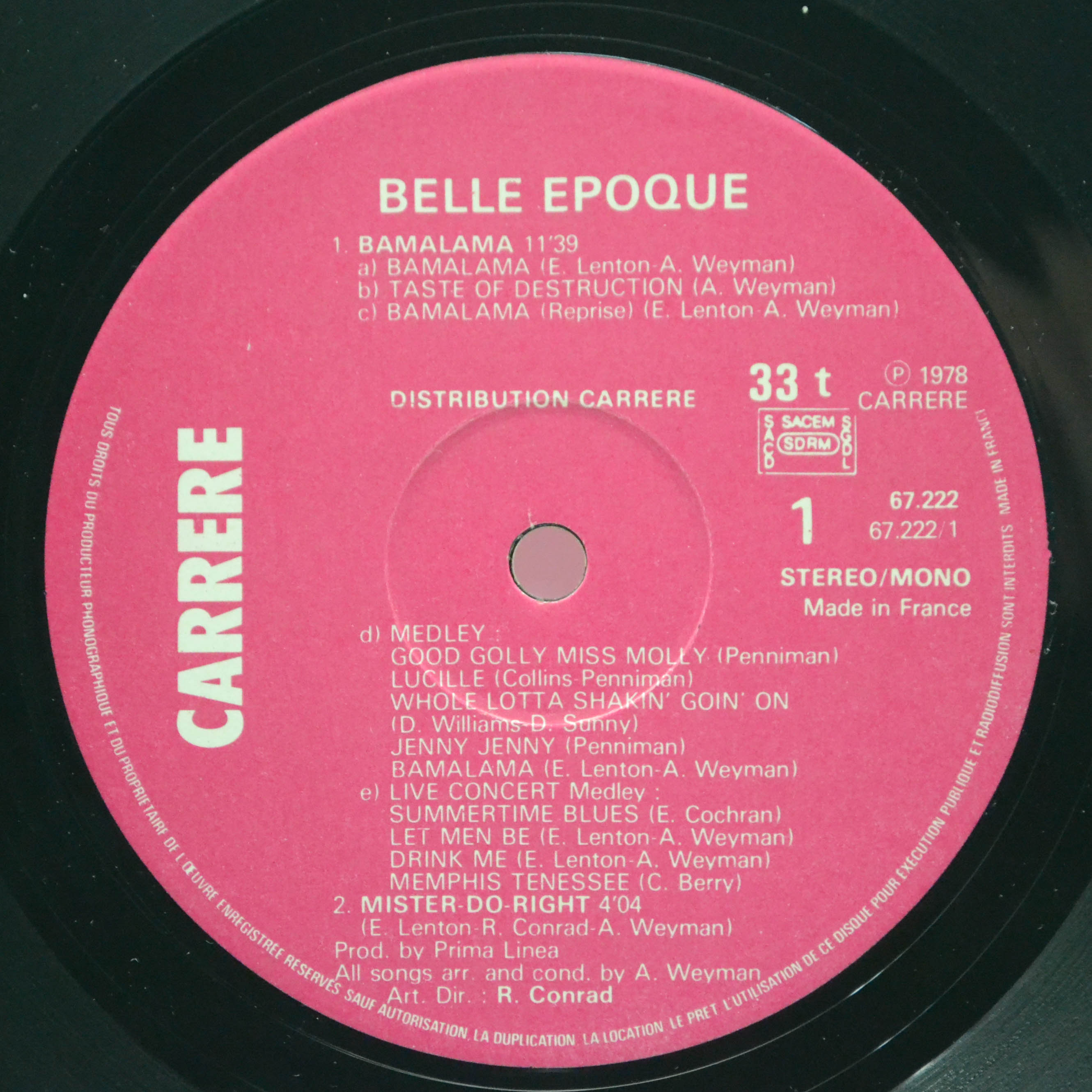 Belle Epoque — Bamalama, 1978