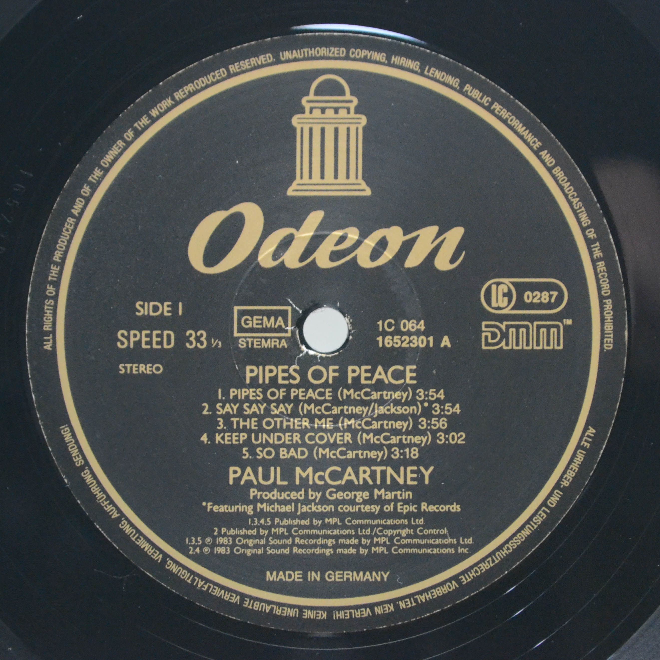 Paul McCartney — Pipes Of Peace, 1983