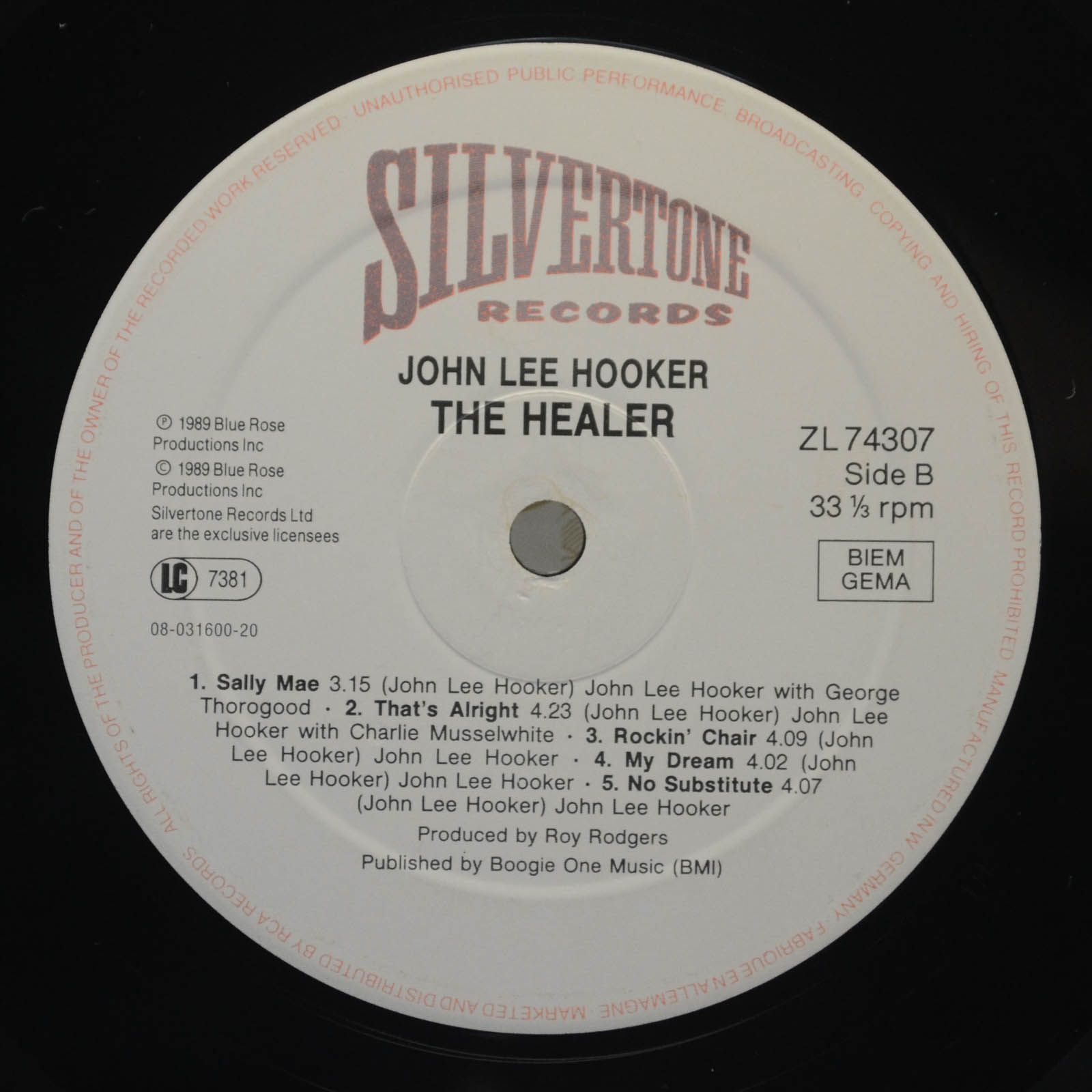John Lee Hooker — The Healer, 1989