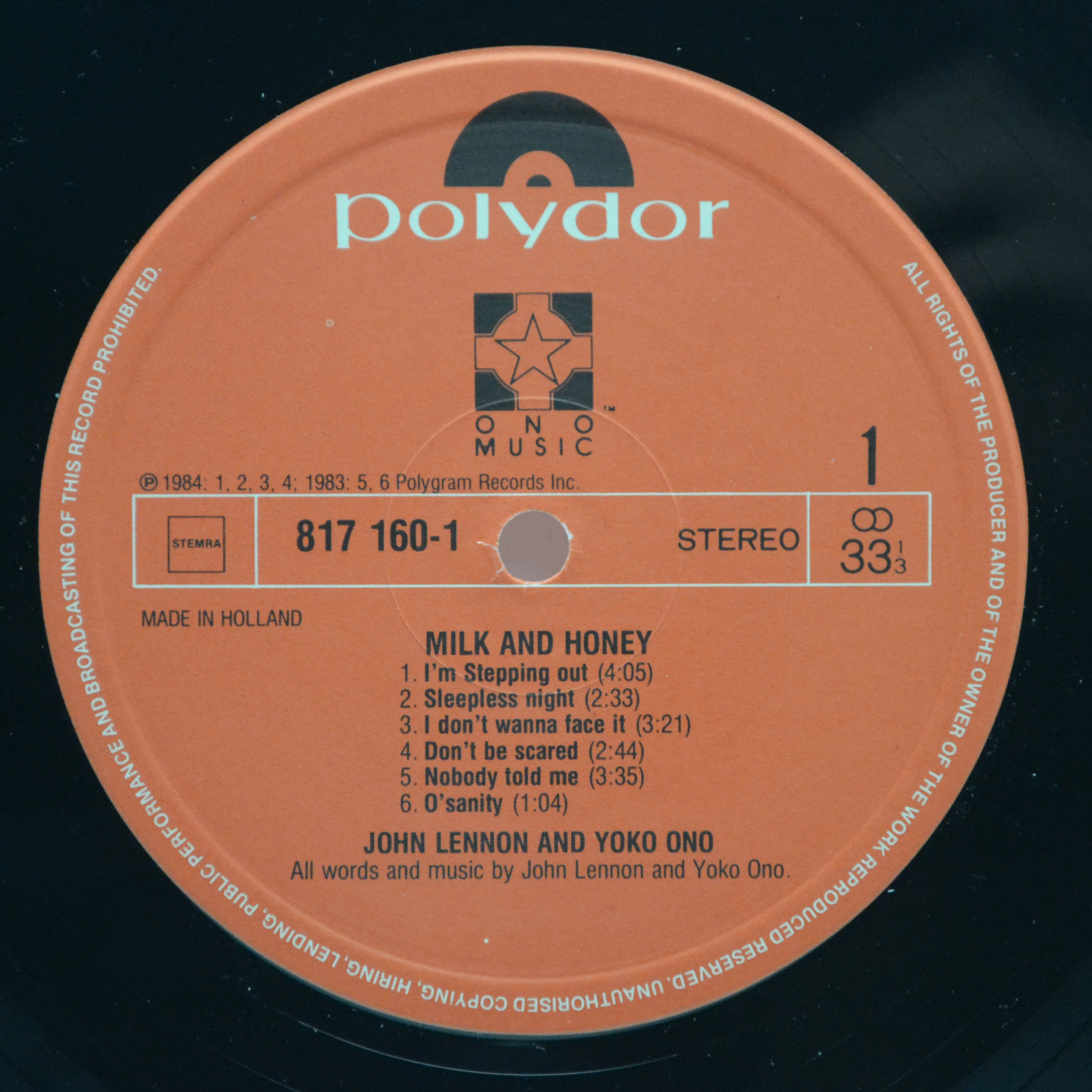 John Lennon & Yoko Ono — Milk And Honey, 1984