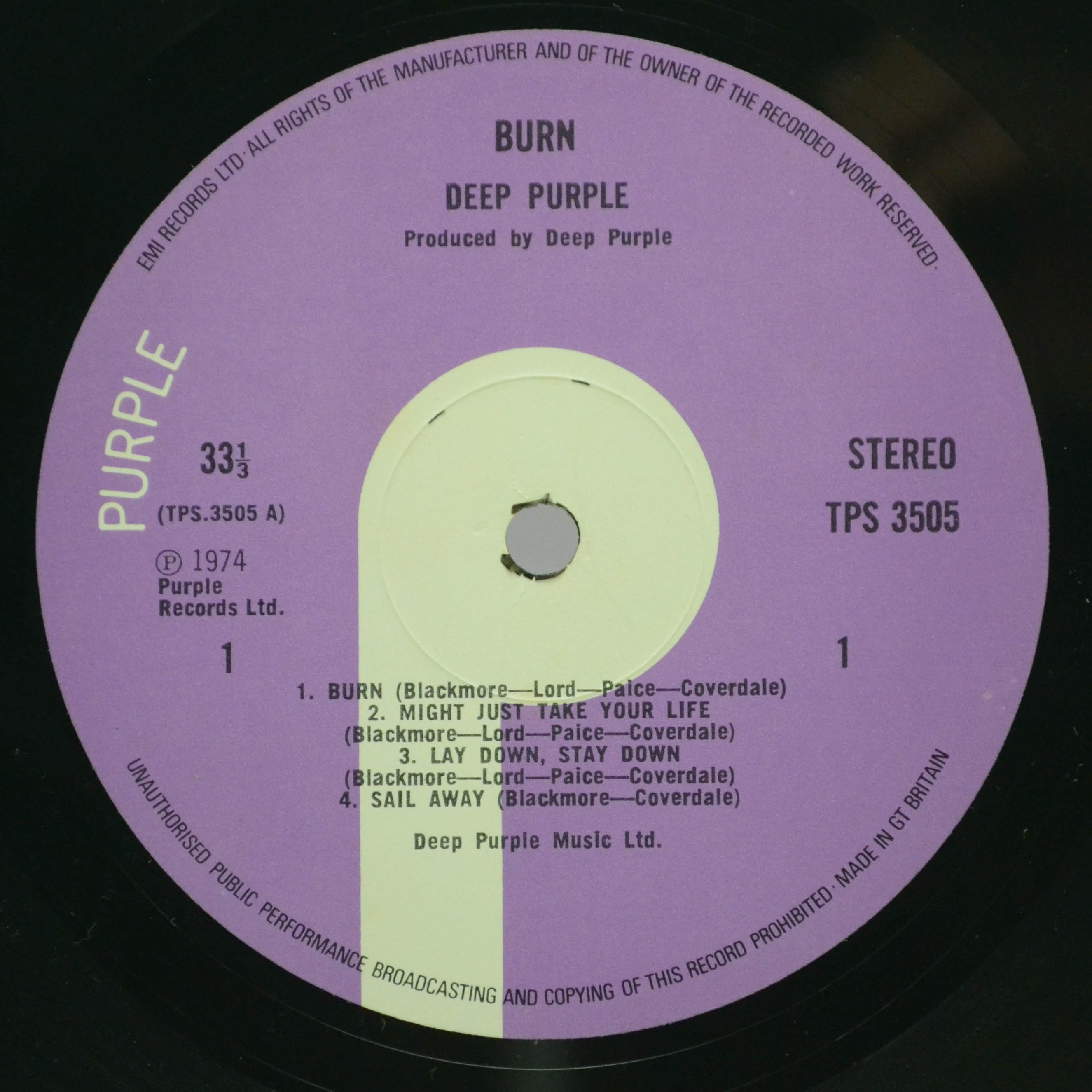 Deep Purple — Burn (UK), 1974