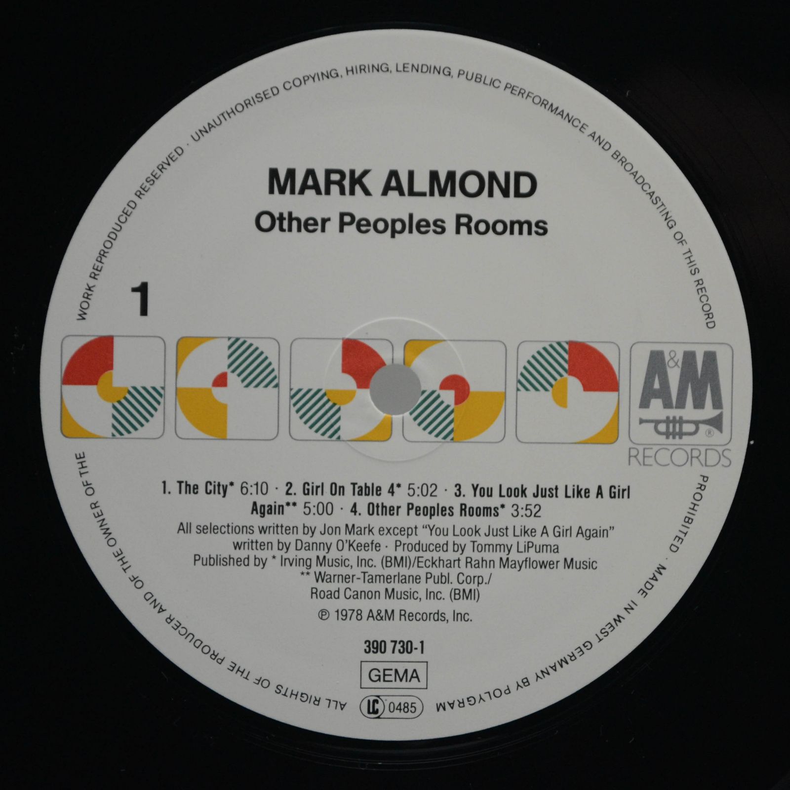 Mark Almond — Other Peoples Rooms, 1978