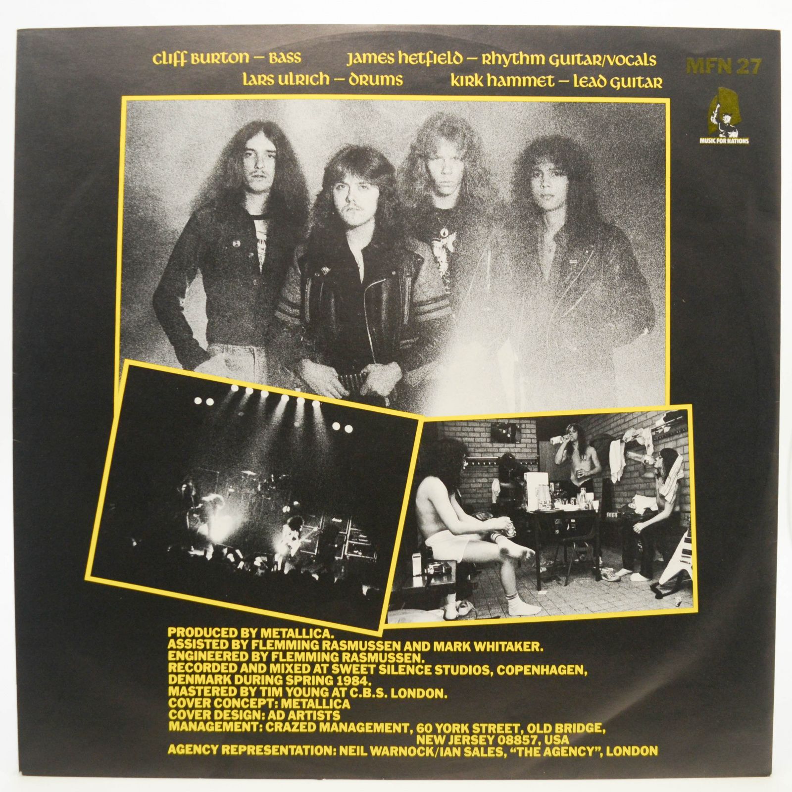 Metallica — Ride The Lightning (UK), 1984