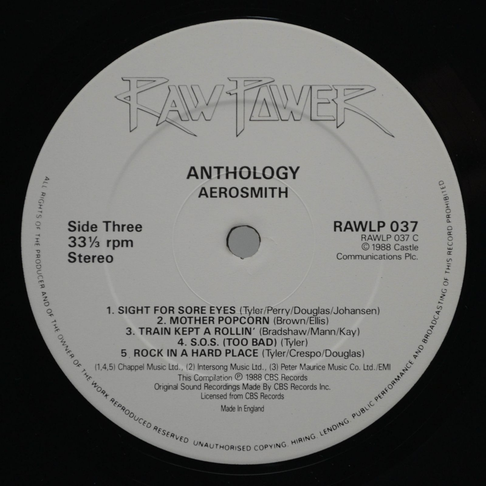 Aerosmith — Anthology (2LP, UK), 1988