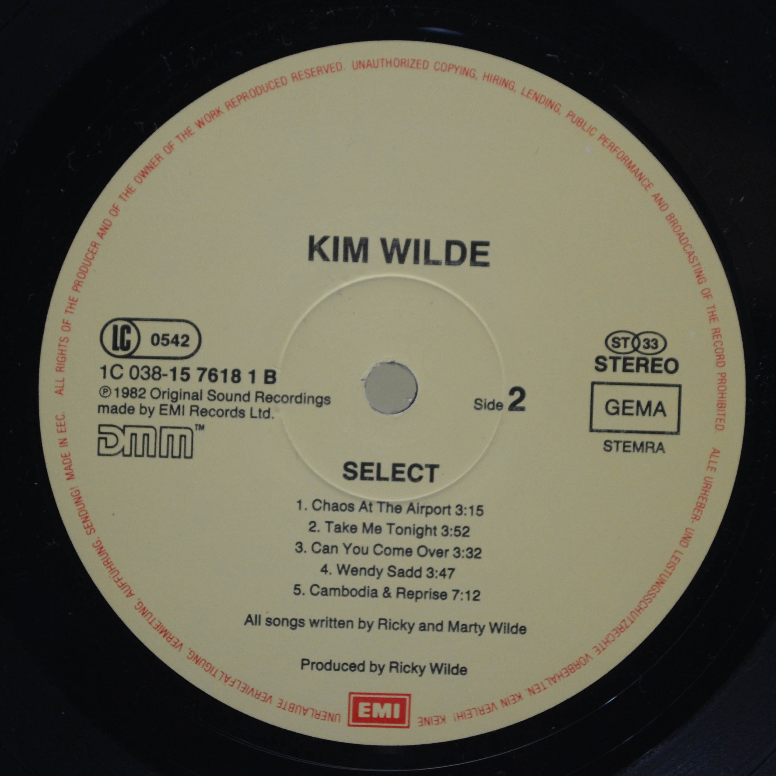 Kim Wilde — Select, 1982