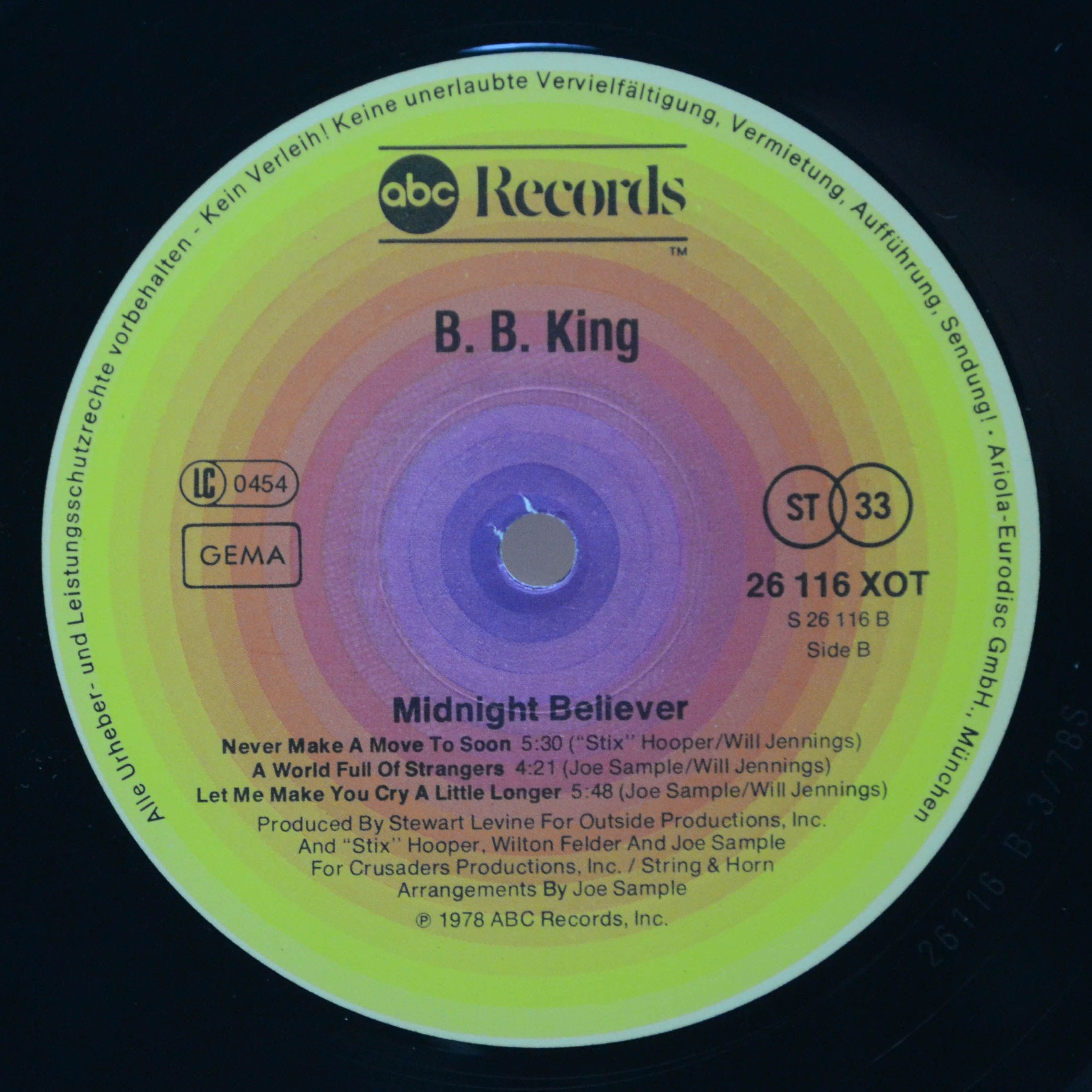 B.B. King — Midnight Believer, 1978