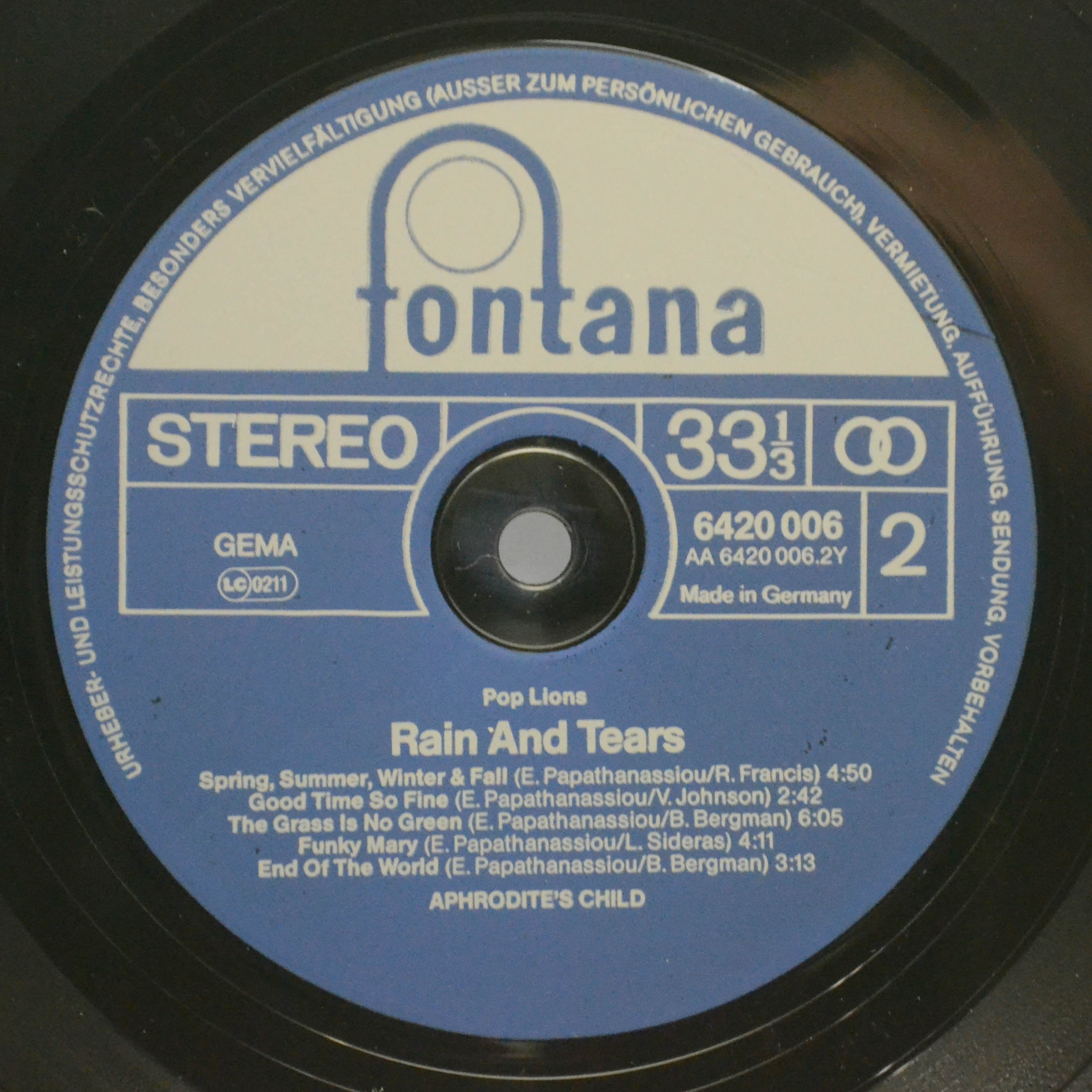 Aphrodite's Child — Rain And Tears, 1979