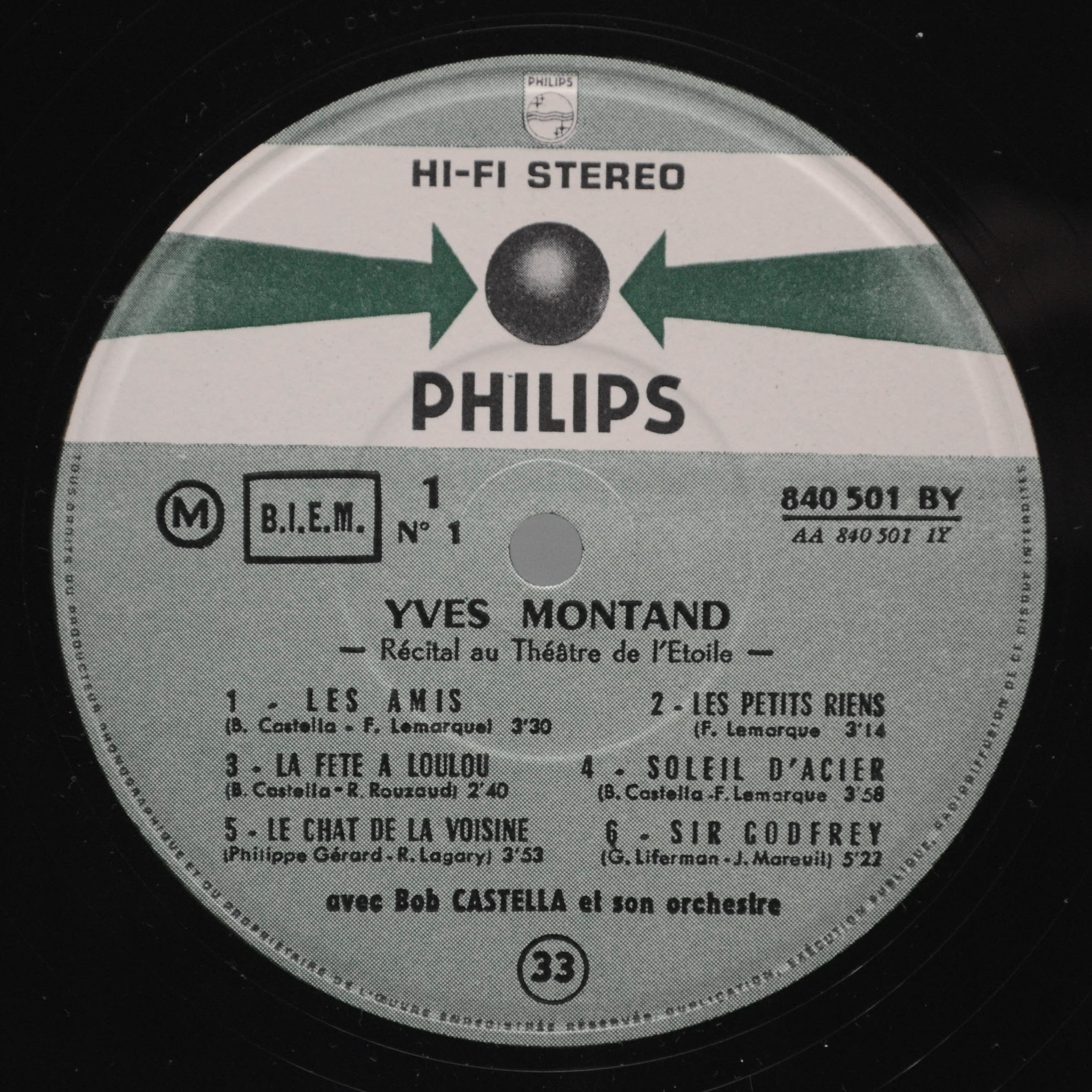 Yves Montand — Récital - 1, 1958