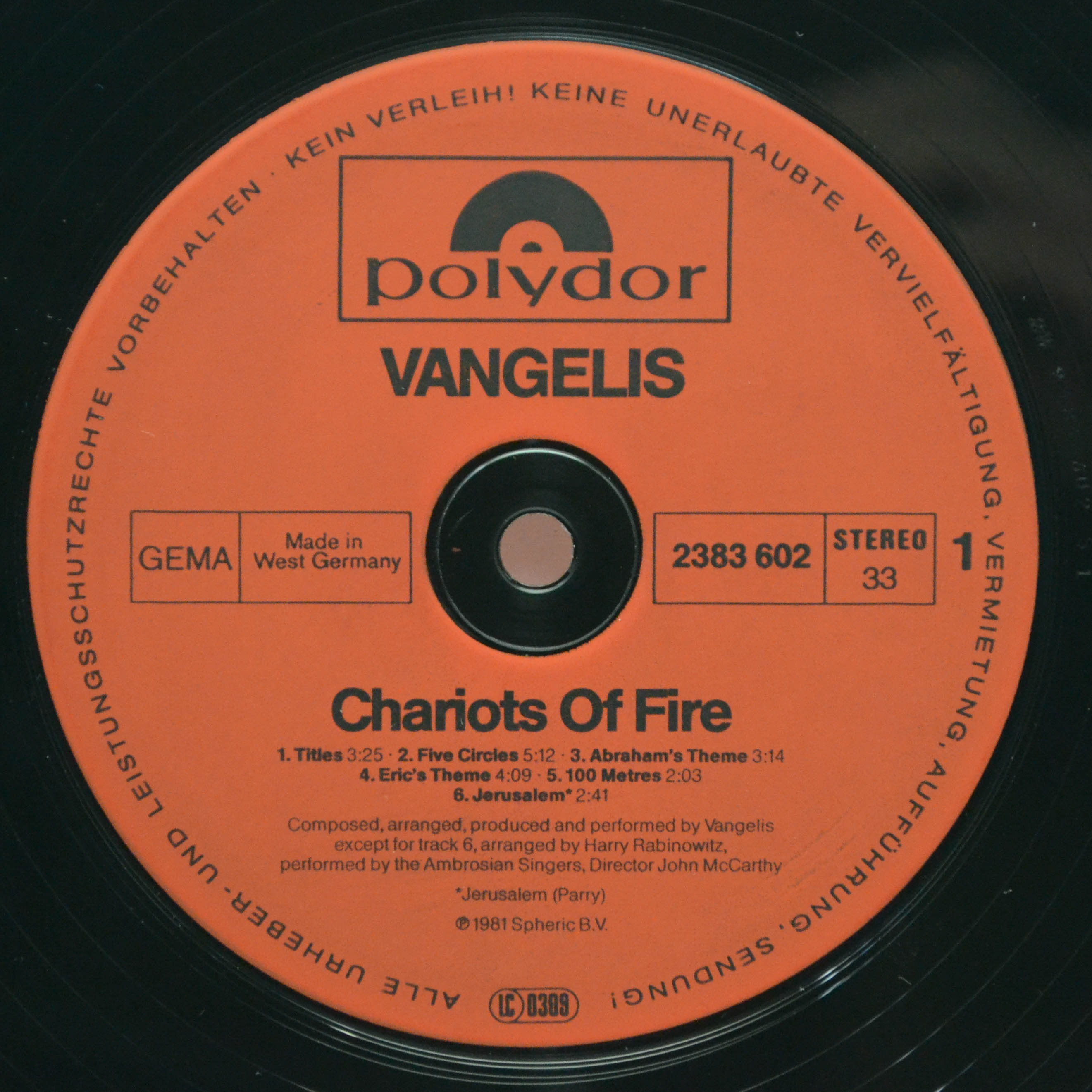 Vangelis — Chariots Of Fire, 1981