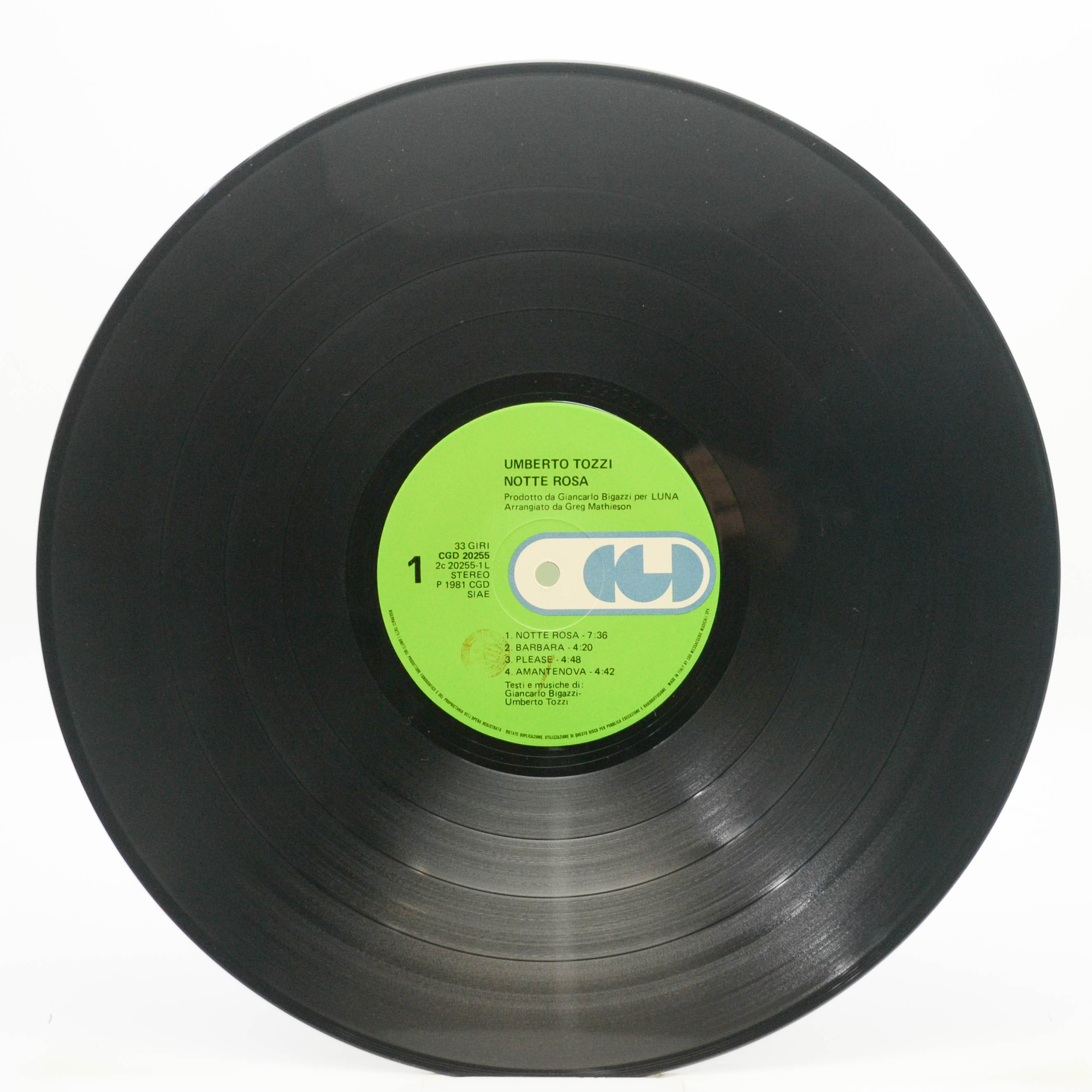 Umberto Tozzi — Notte Rosa (1-st, Italy), 1981