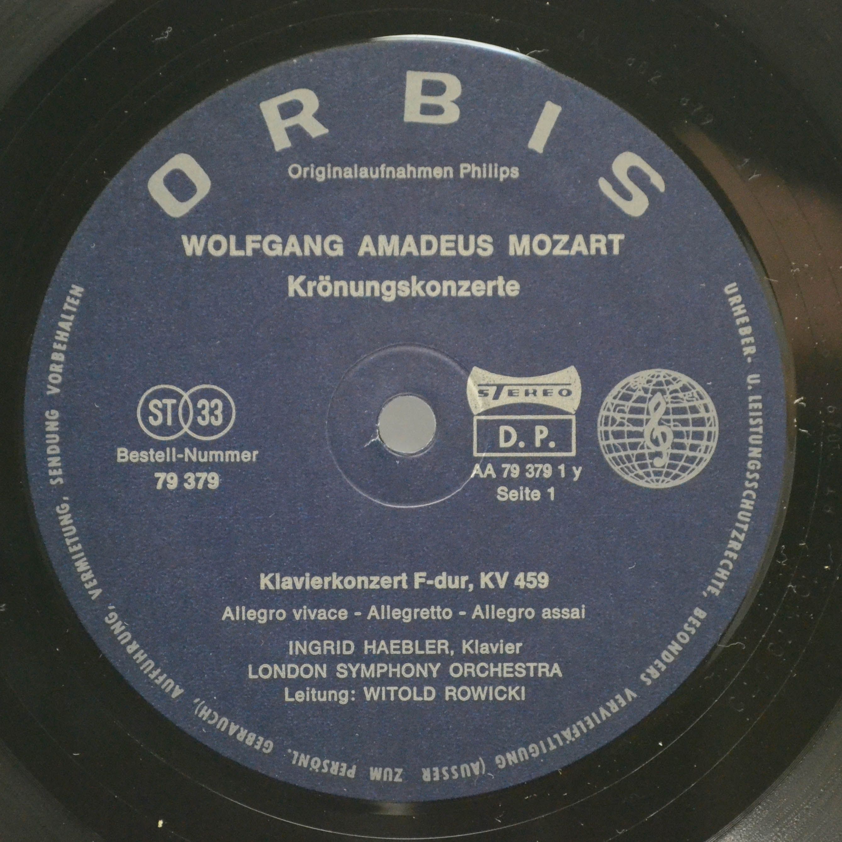 Mozart, Ingrid Haebler, Witold Rowicki — Krönungskonzerte, 1963