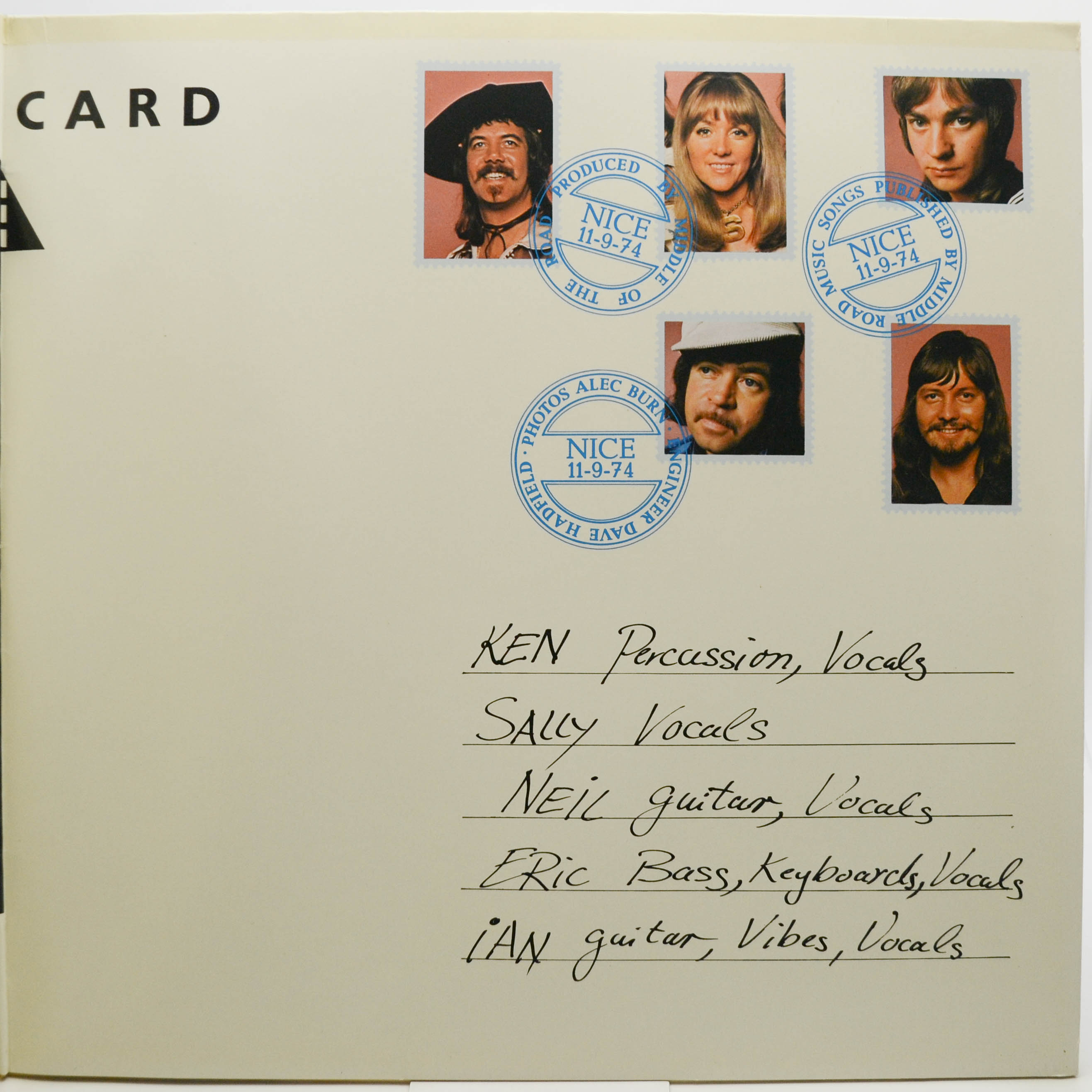 Middle Of The Road — Postcard, 1974