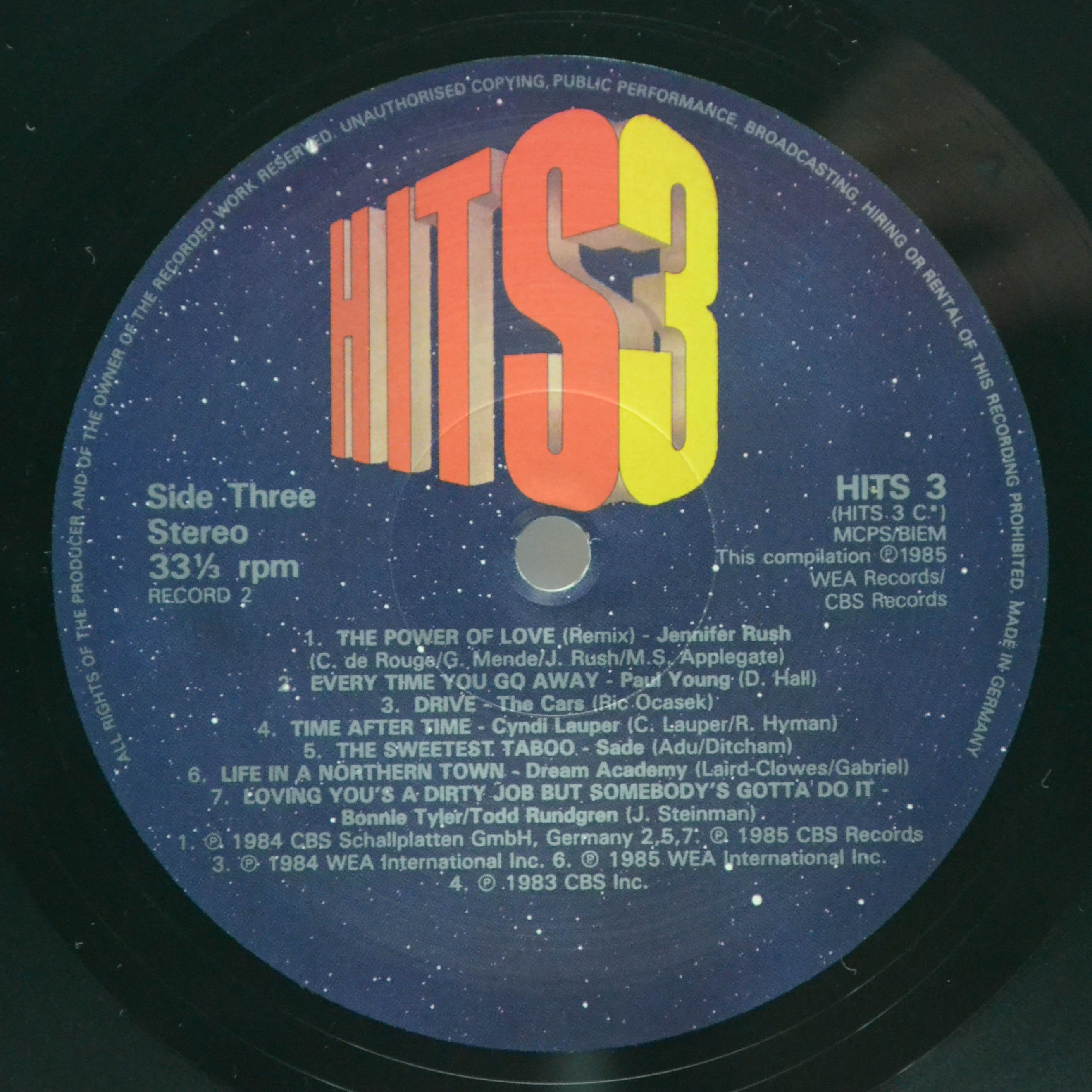 Various — Hits 3 - The Album (2LP), 1985