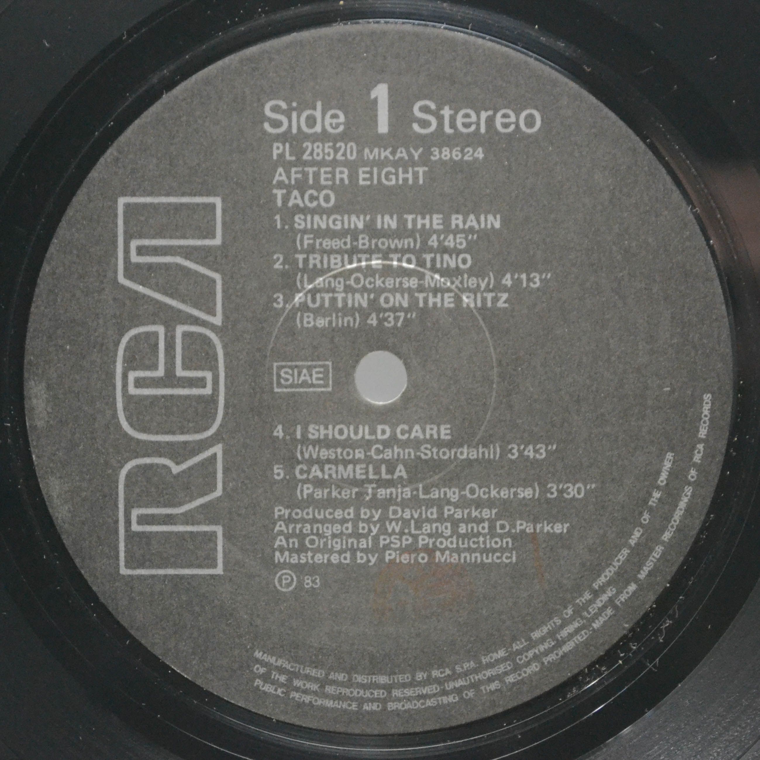 Taco — After Eight, 1982