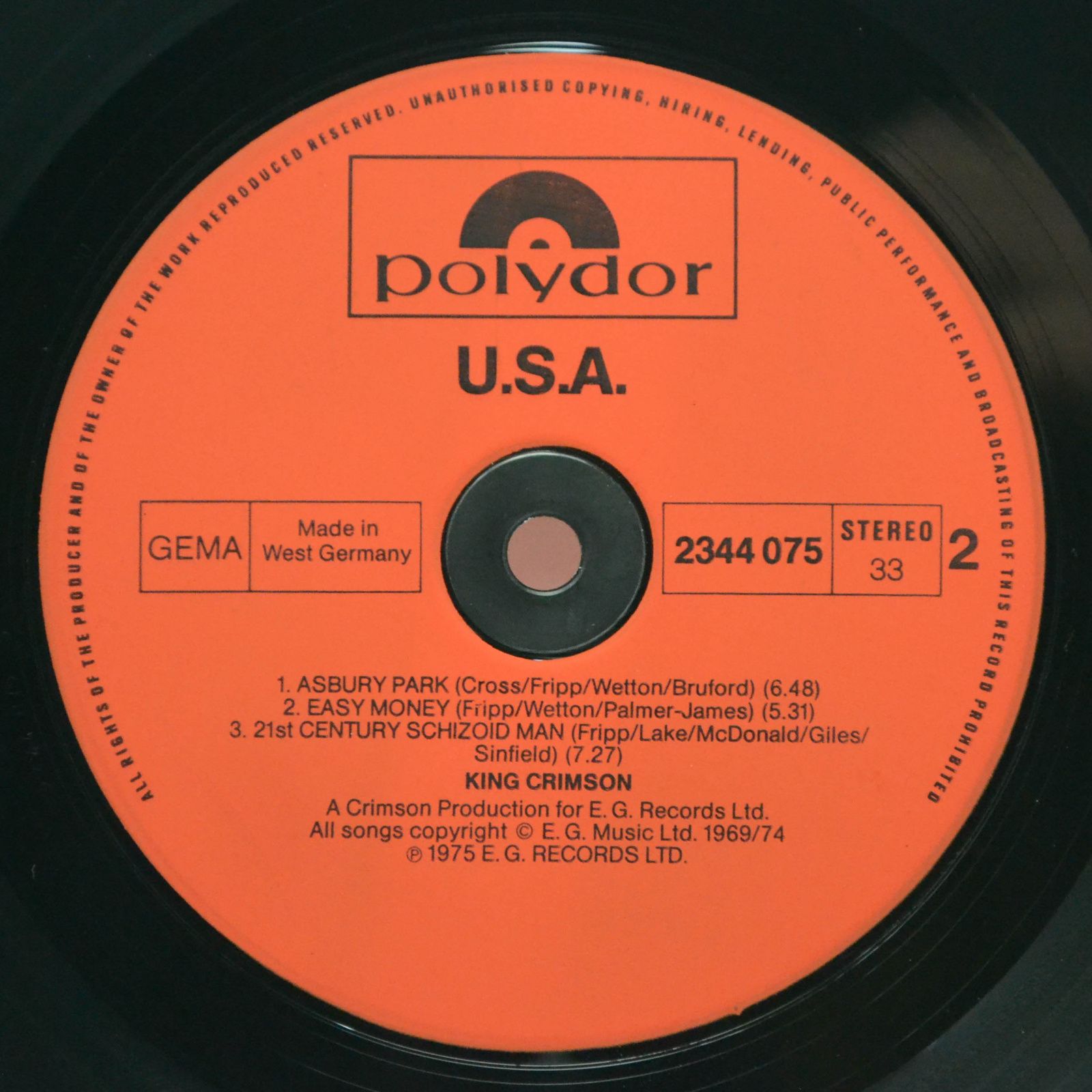 King Crimson — USA, 1977