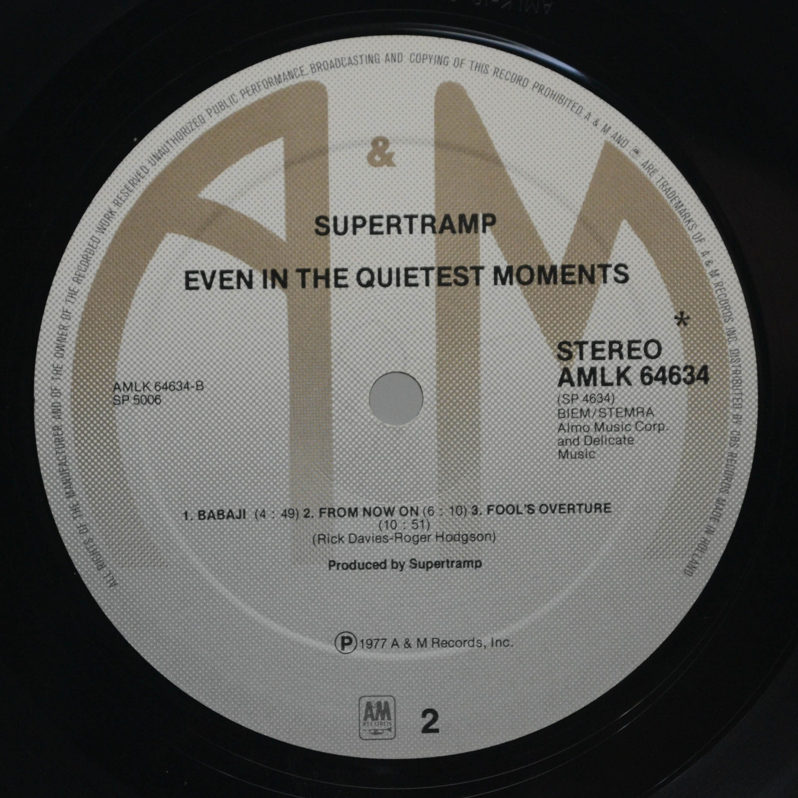 Supertramp — Even In The Quietest Moments..., 1977