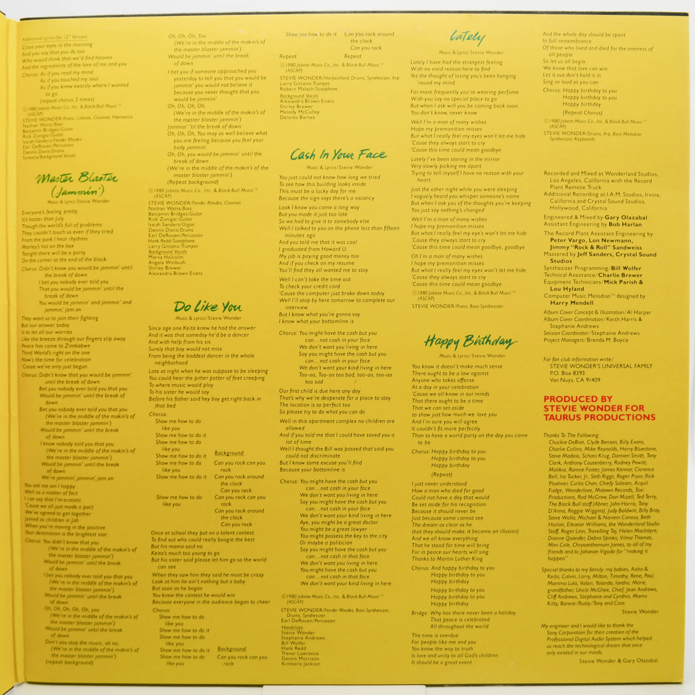 Stevie Wonder — Hotter Than July, 1980