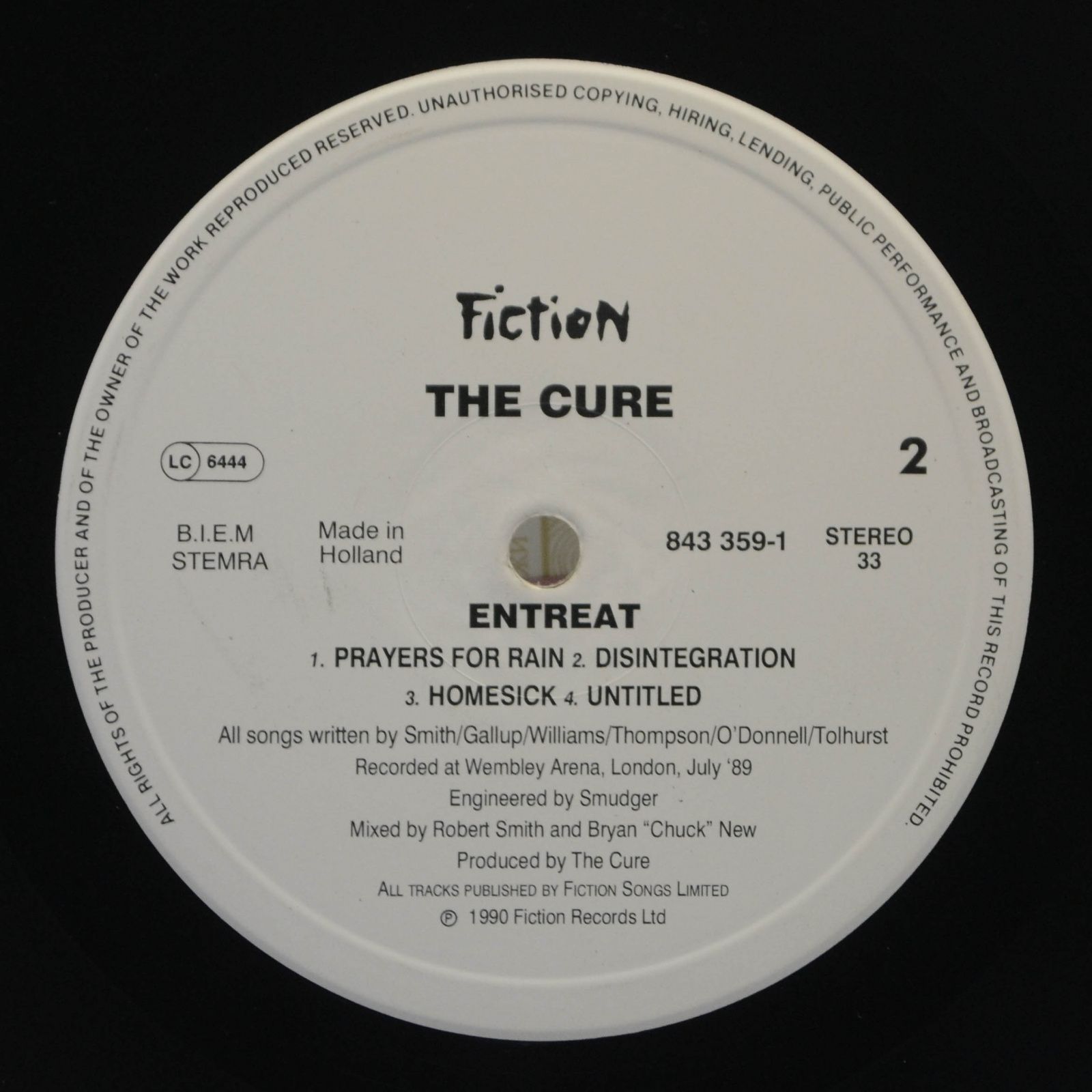 Cure — Entreat, 1990