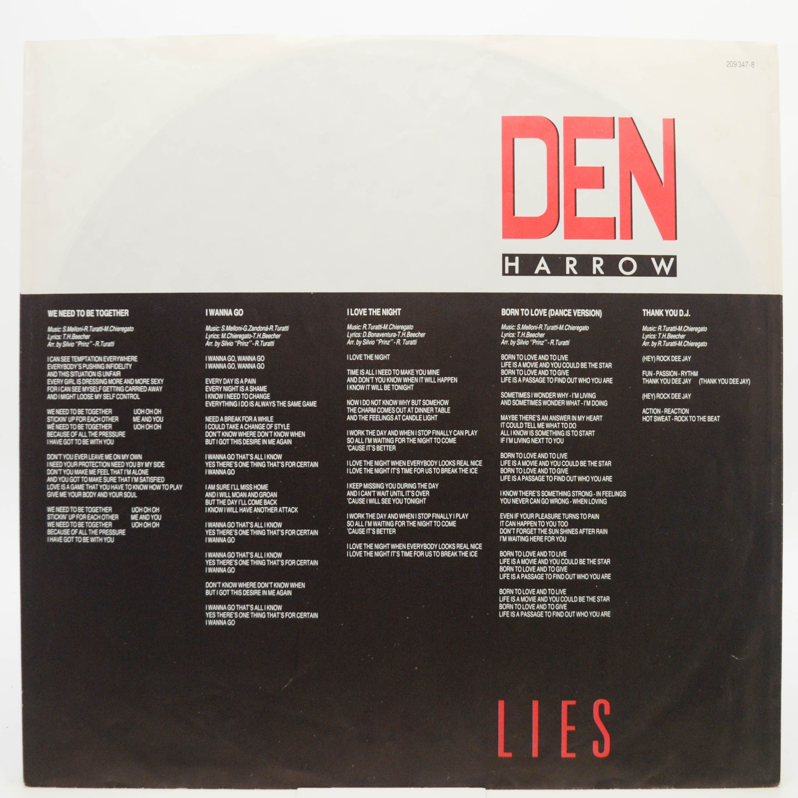 Den Harrow — Lies, 1988