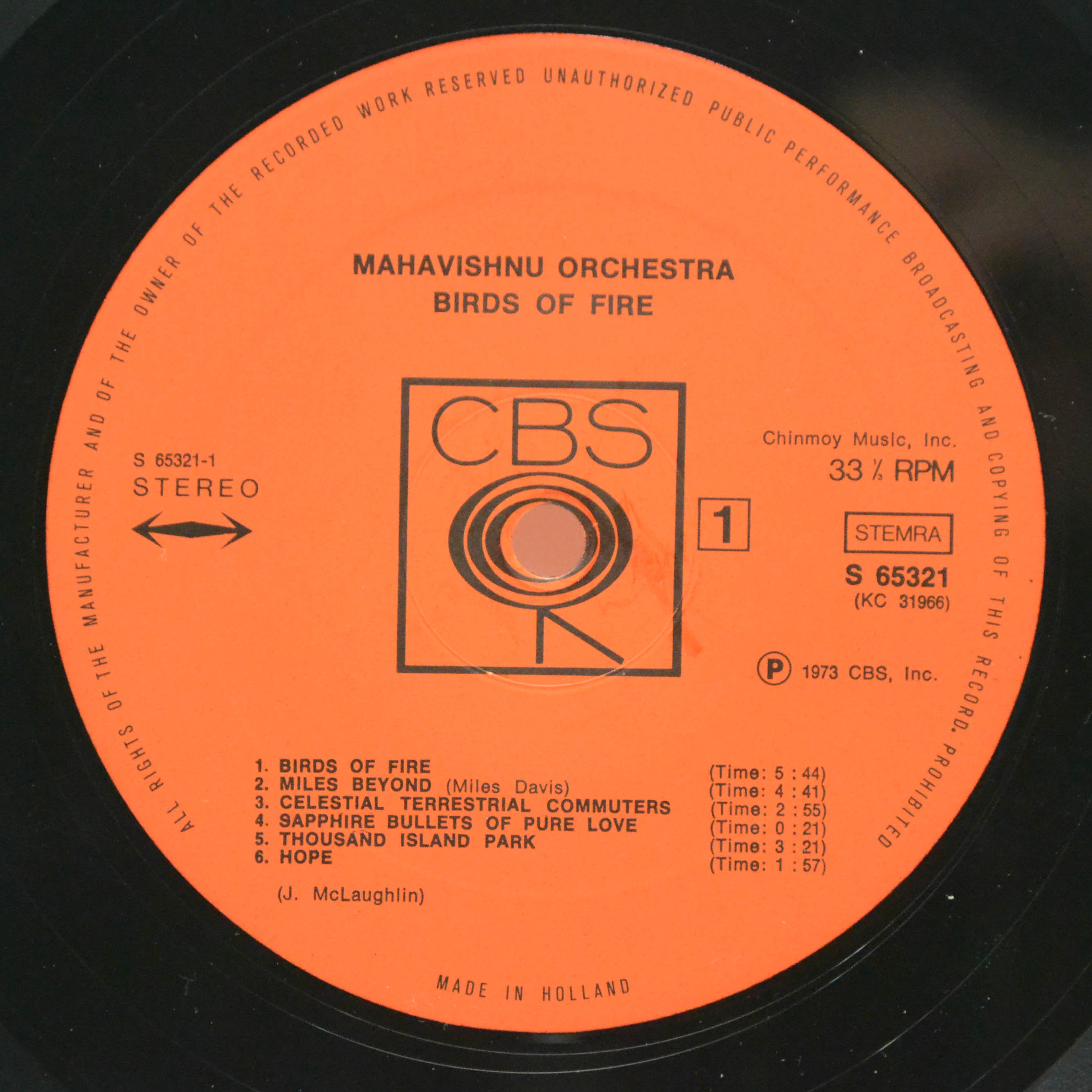 Mahavishnu Orchestra — Birds Of Fire, 1973