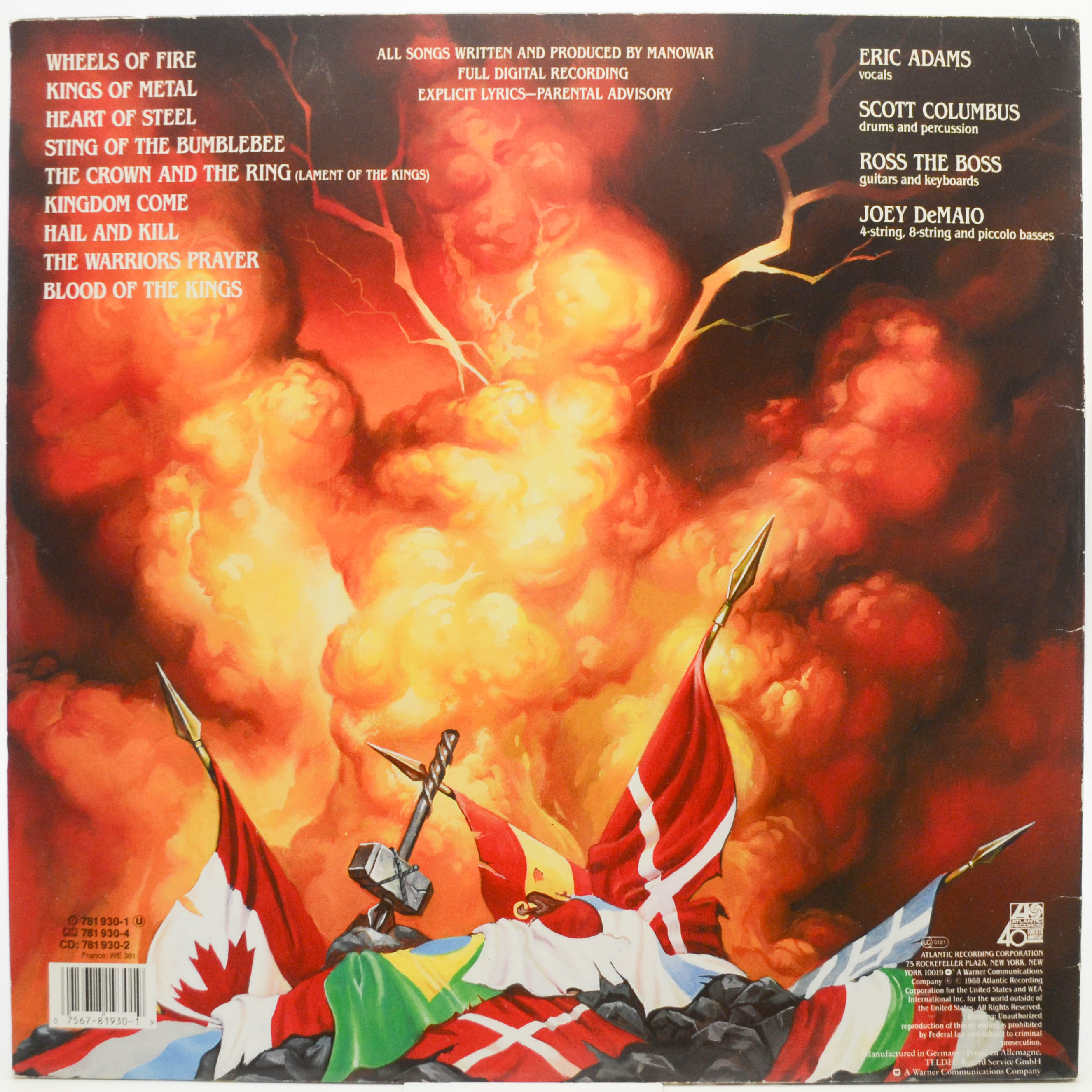 Manowar — Kings Of Metal, 1988