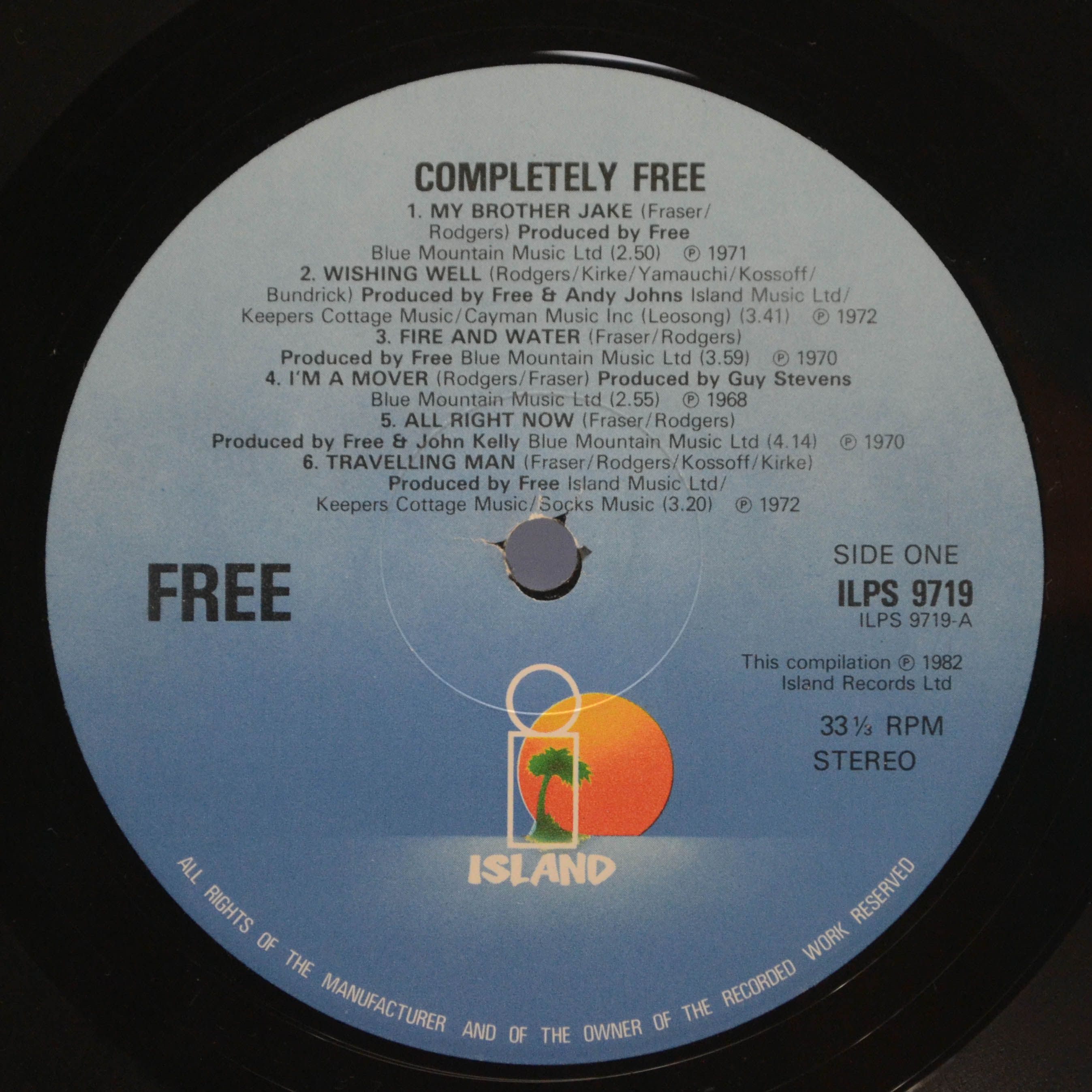 Free — Completely Free (1-st UK), 1982