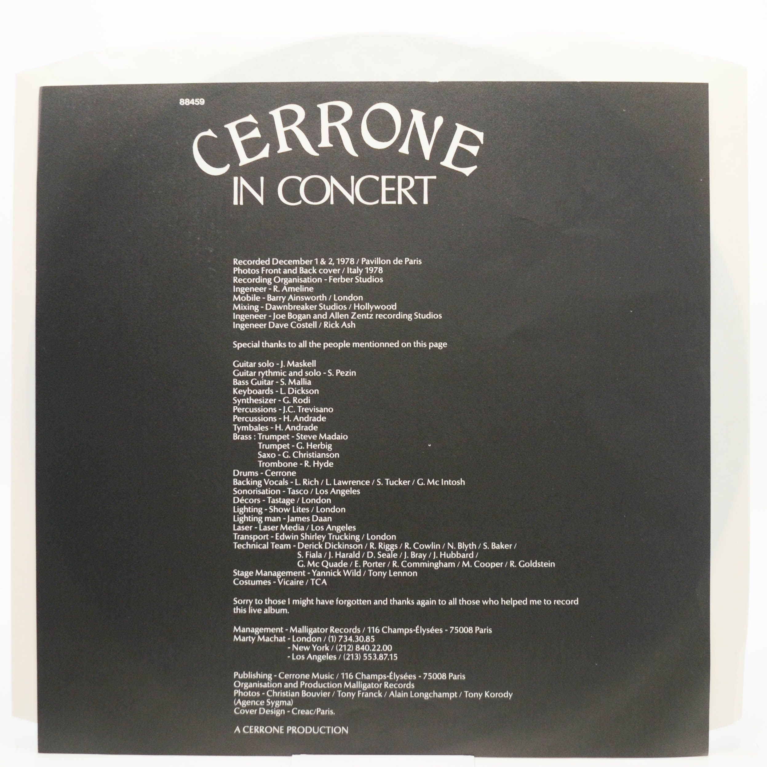 Cerrone — In Concert (2LP), 1979