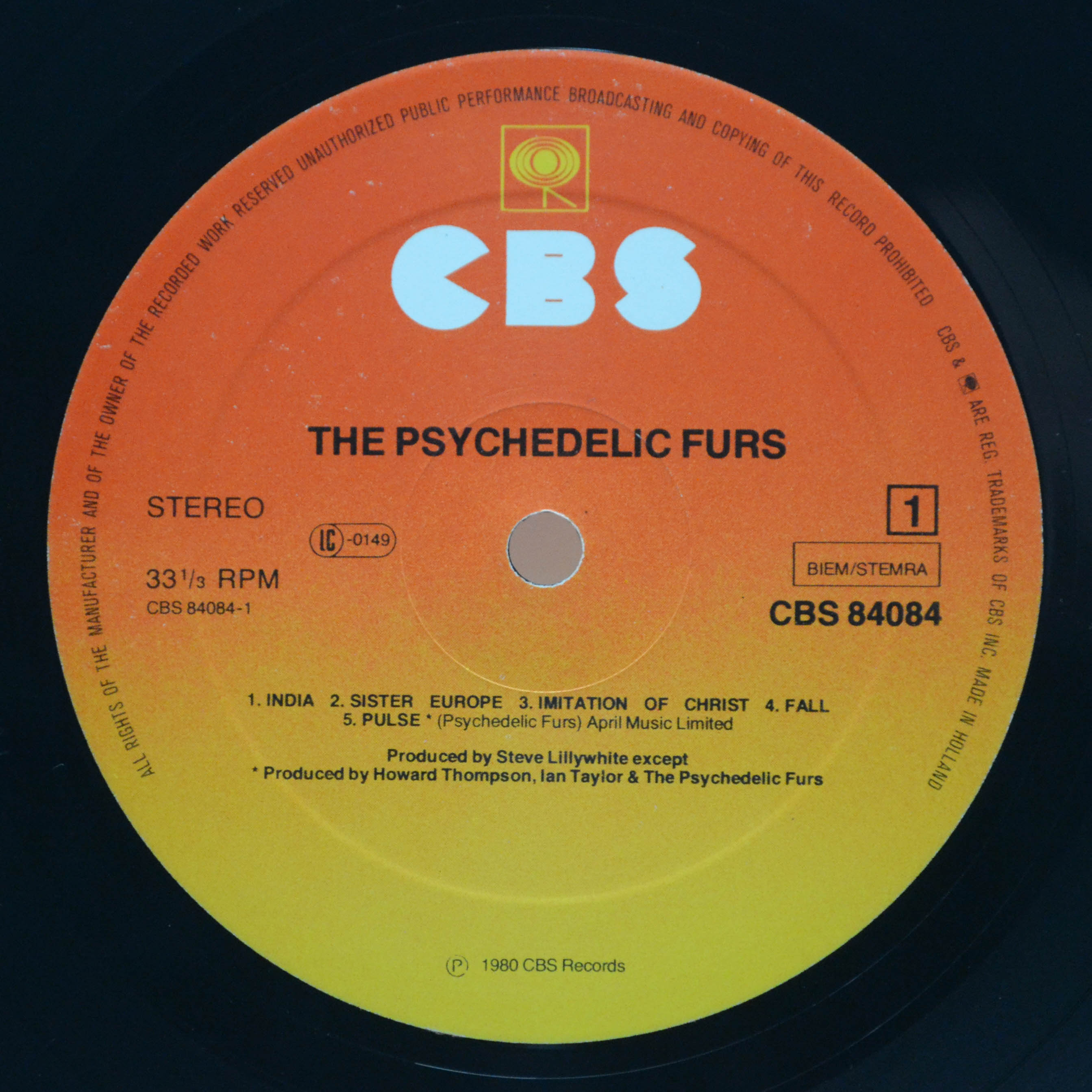 Psychedelic Furs — The Psychedelic Furs, 1980
