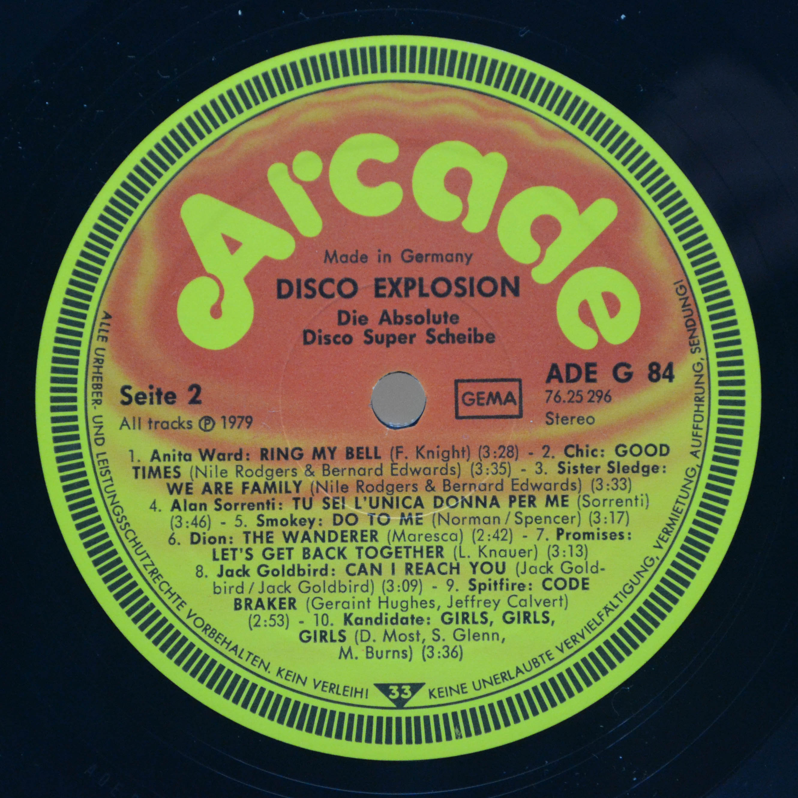 Various — Disco Explosion (Die Absolute Disco Super Scheibe), 1979