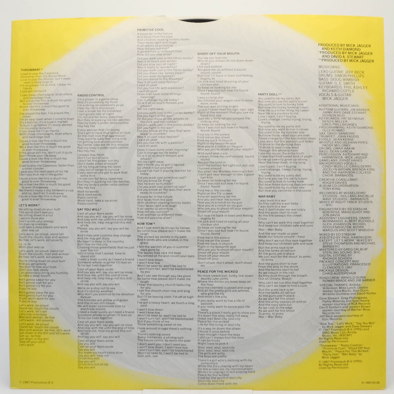 Mick Jagger — Primitive Cool, 1987