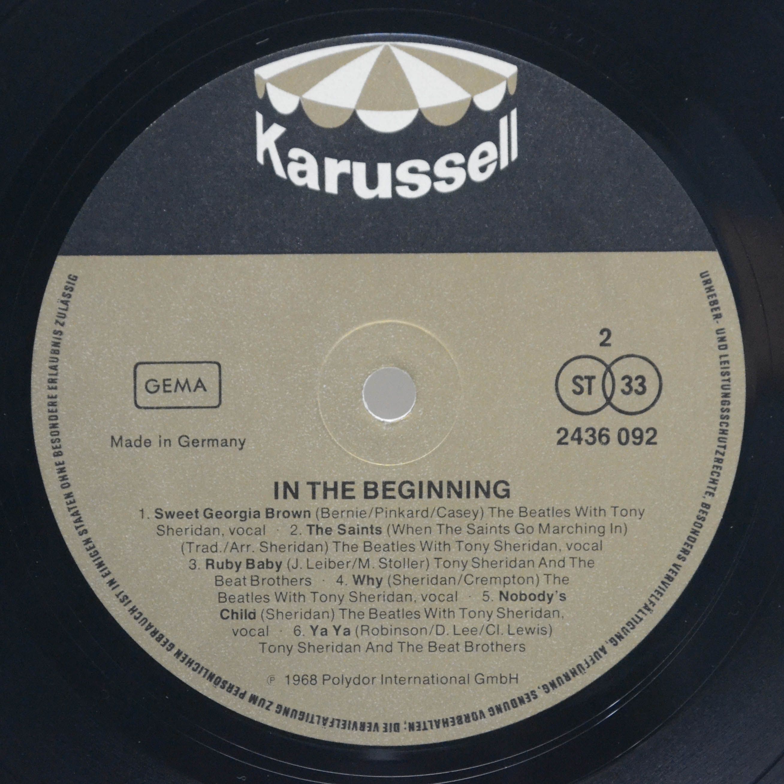 Beatles with Tony Sheridan — In The Beginning (2LP), 1977