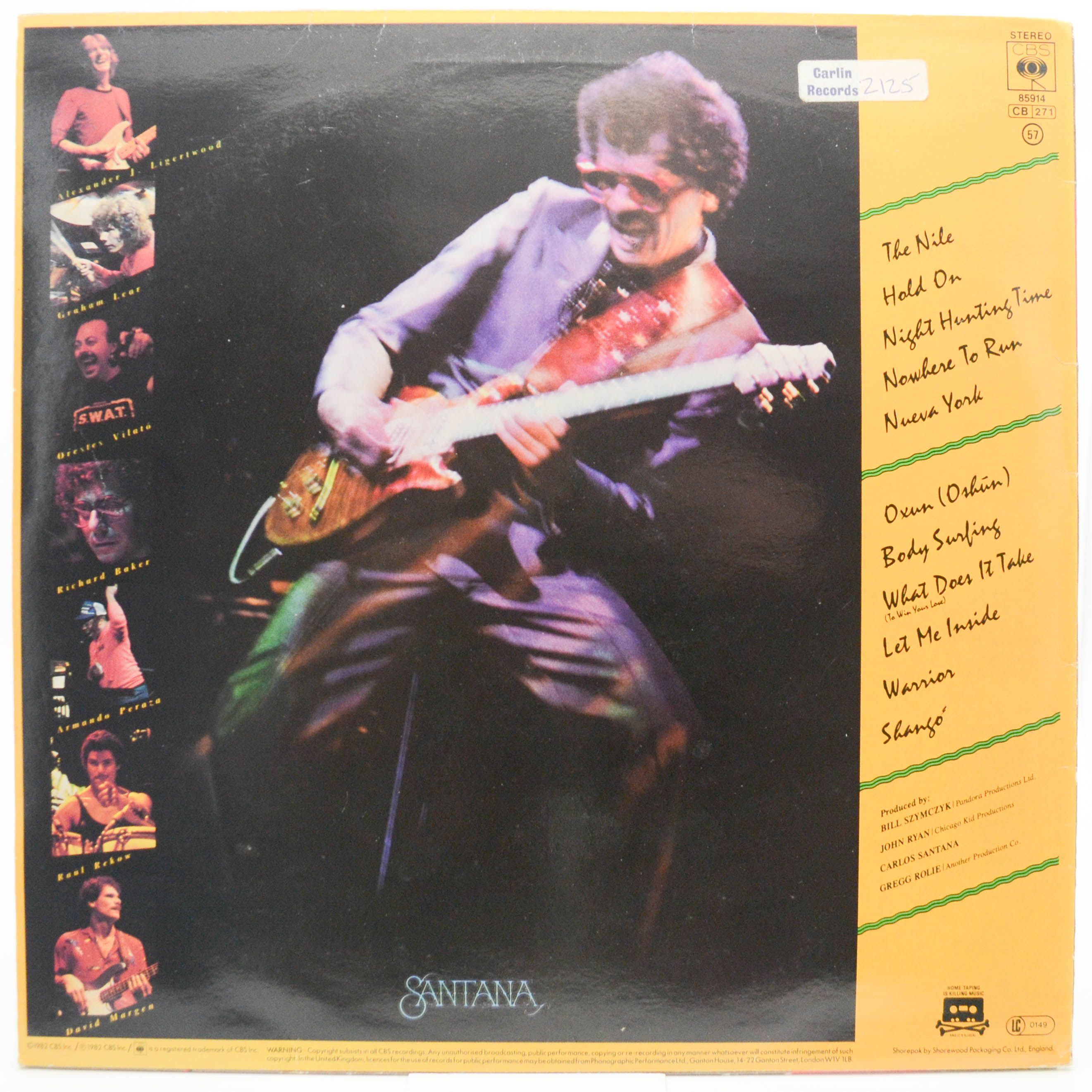 Santana — Shango (UK), 1982