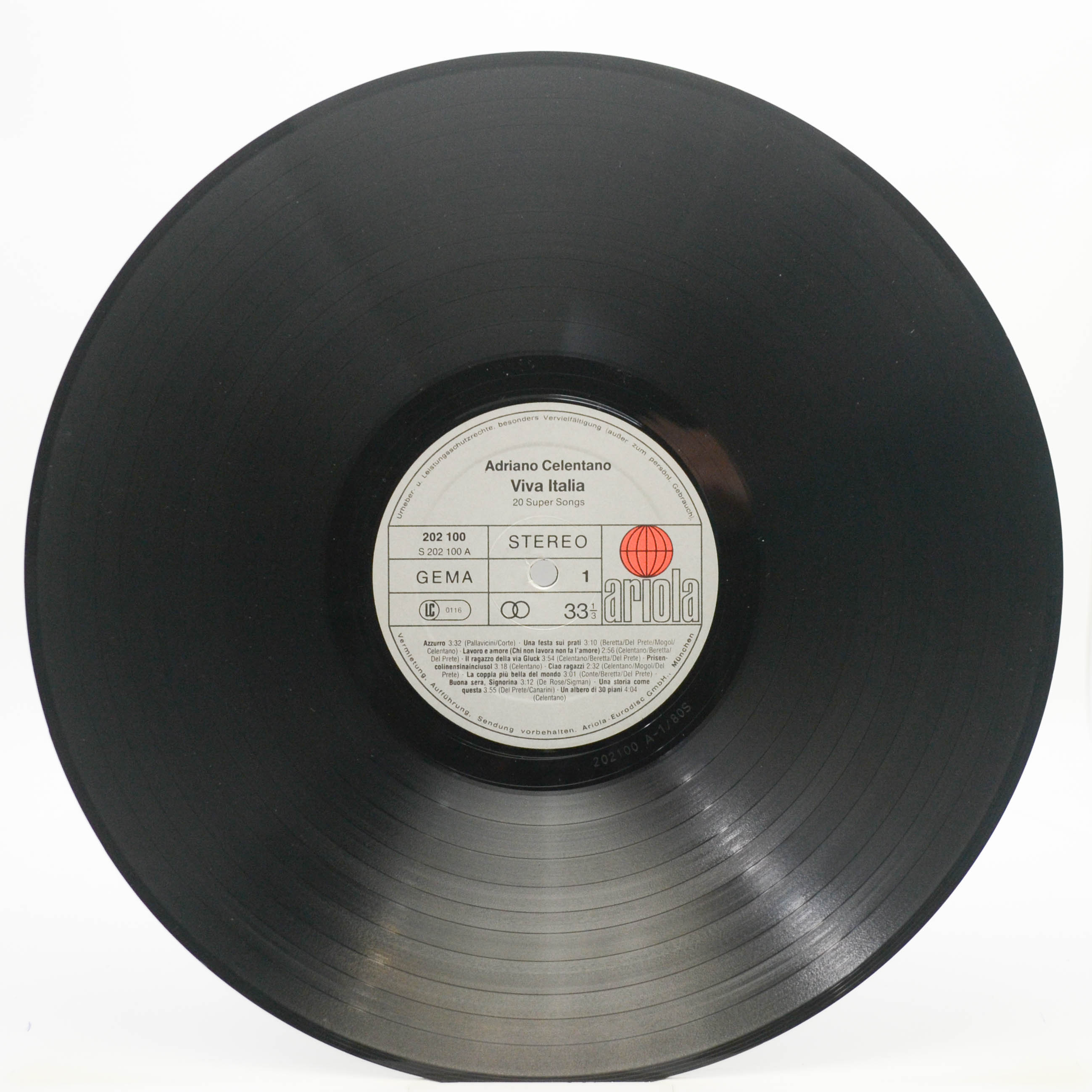 Adriano Celentano — Viva Italia (20 Super Songs), 1980