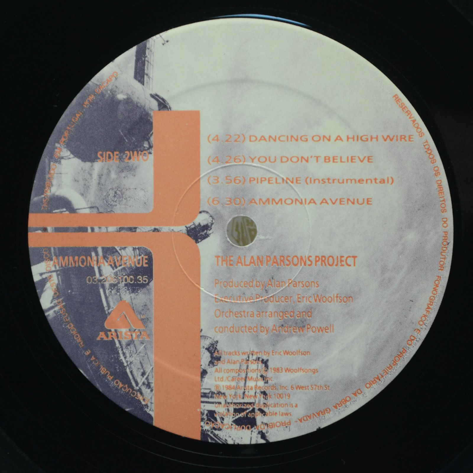 Alan Parsons Project — Ammonia Avenue, 1984