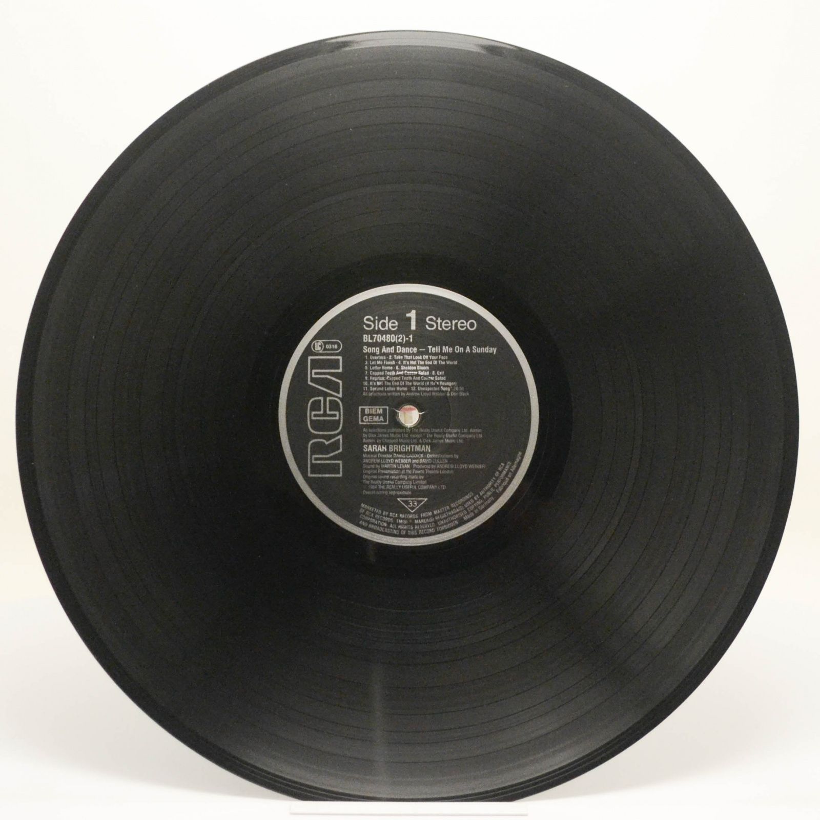 Andrew Lloyd Webber — Song And Dance (2LP), 1984