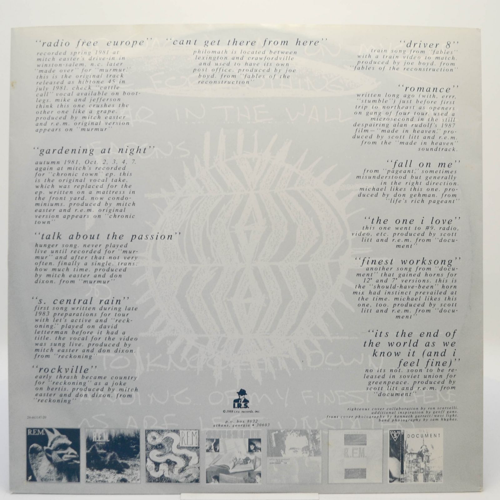 R.E.M. — Eponymous, 1988