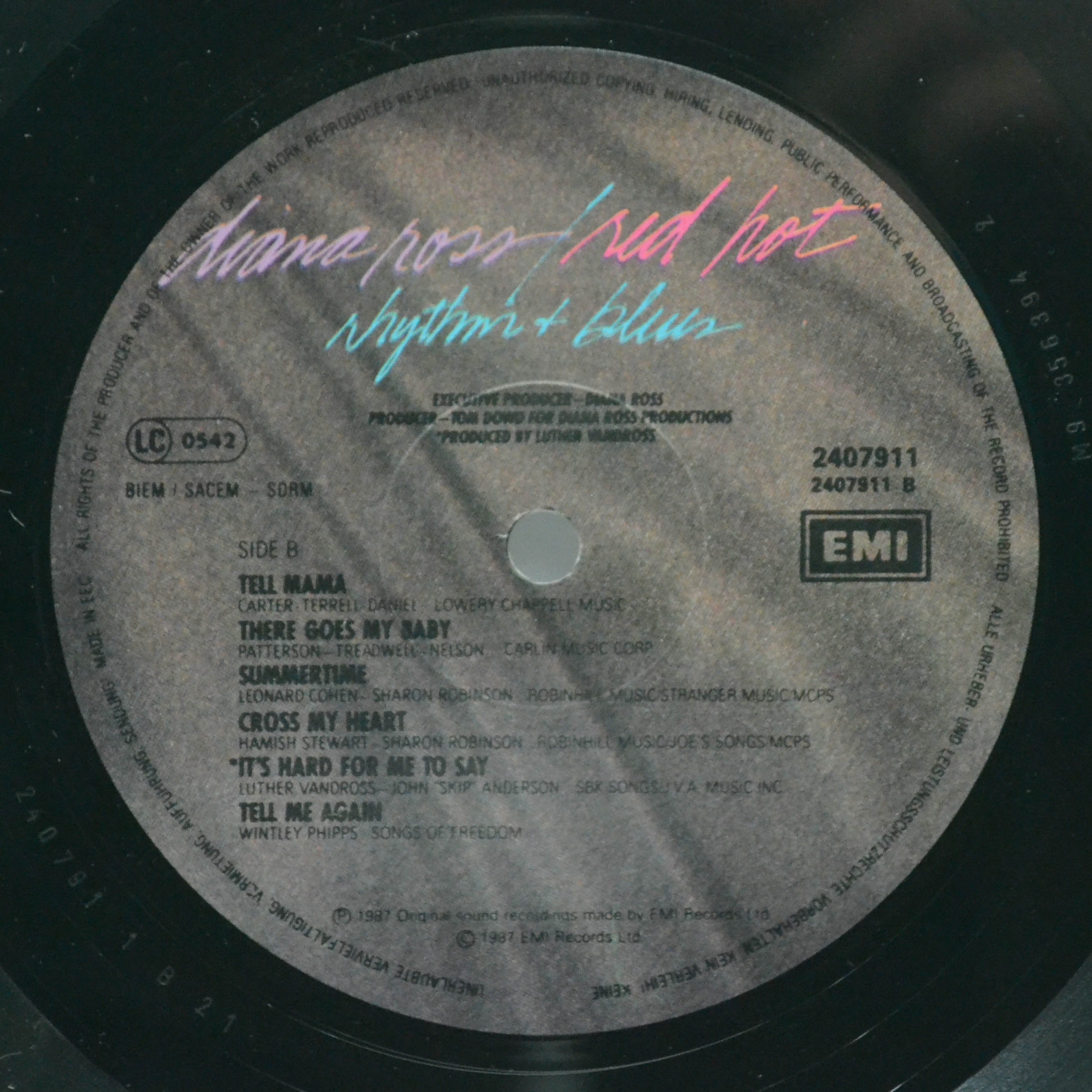 Diana Ross — Red Hot Rhythm + Blues, 1987