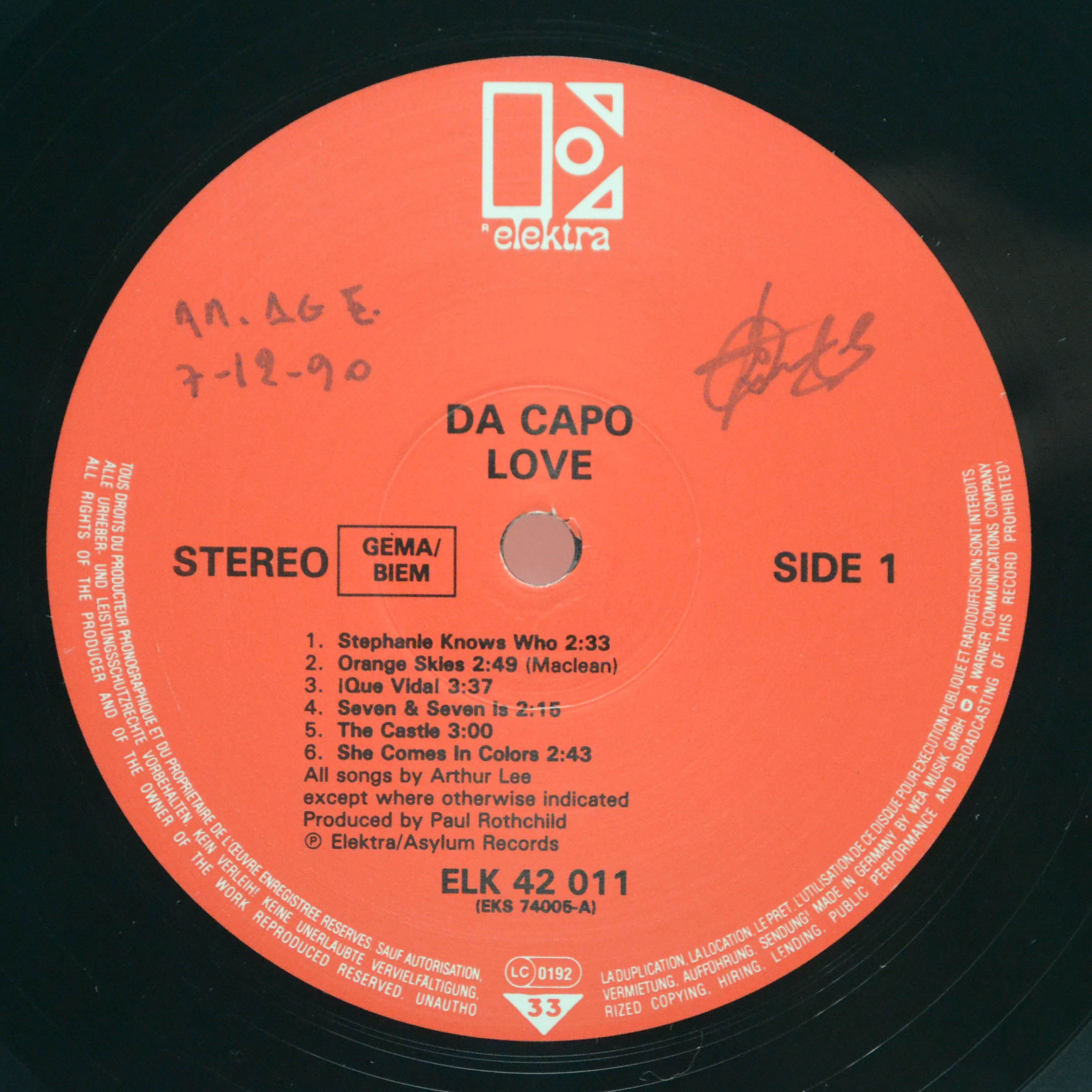Love — Da Capo, 1966