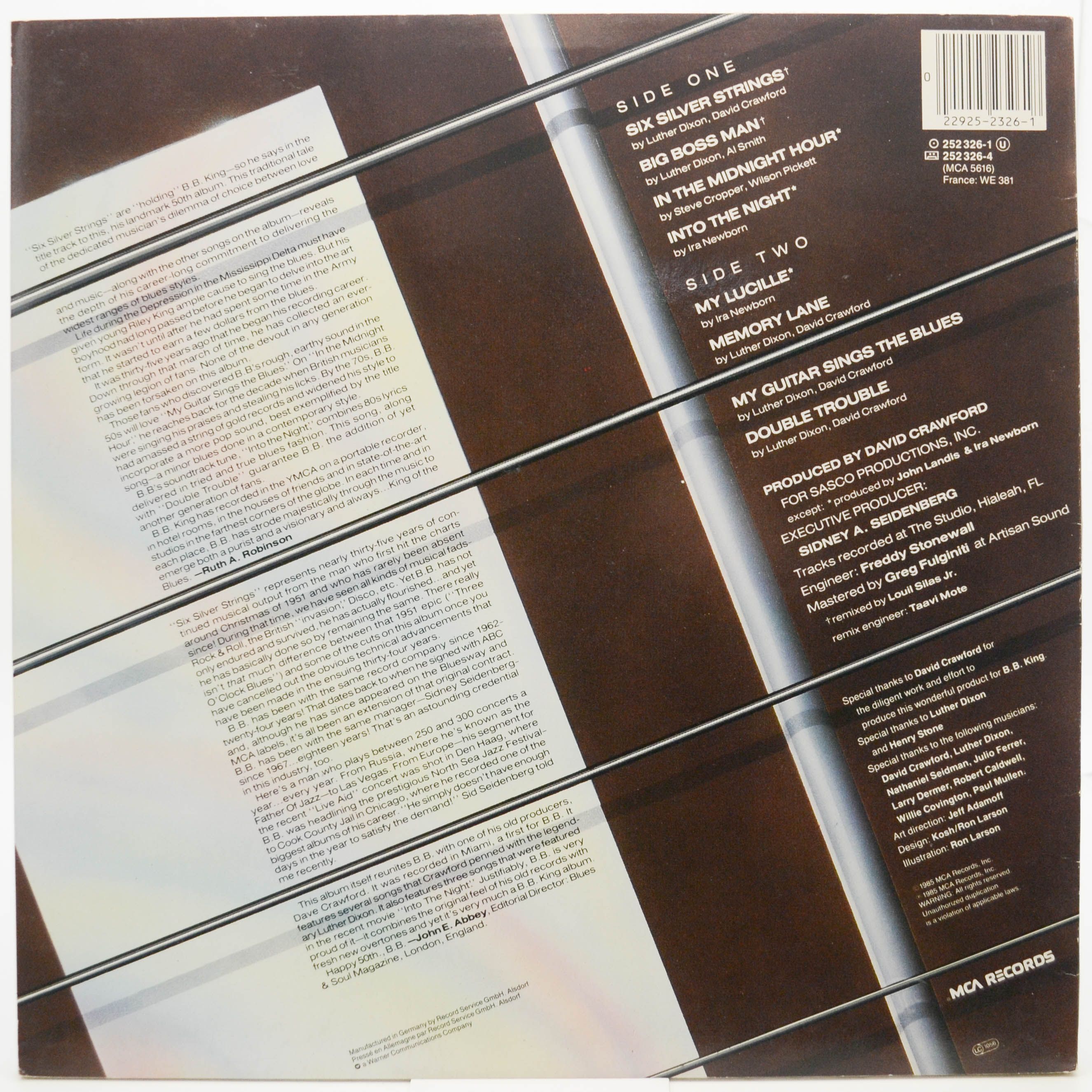 B.B. King — Six Silver Strings, 1985
