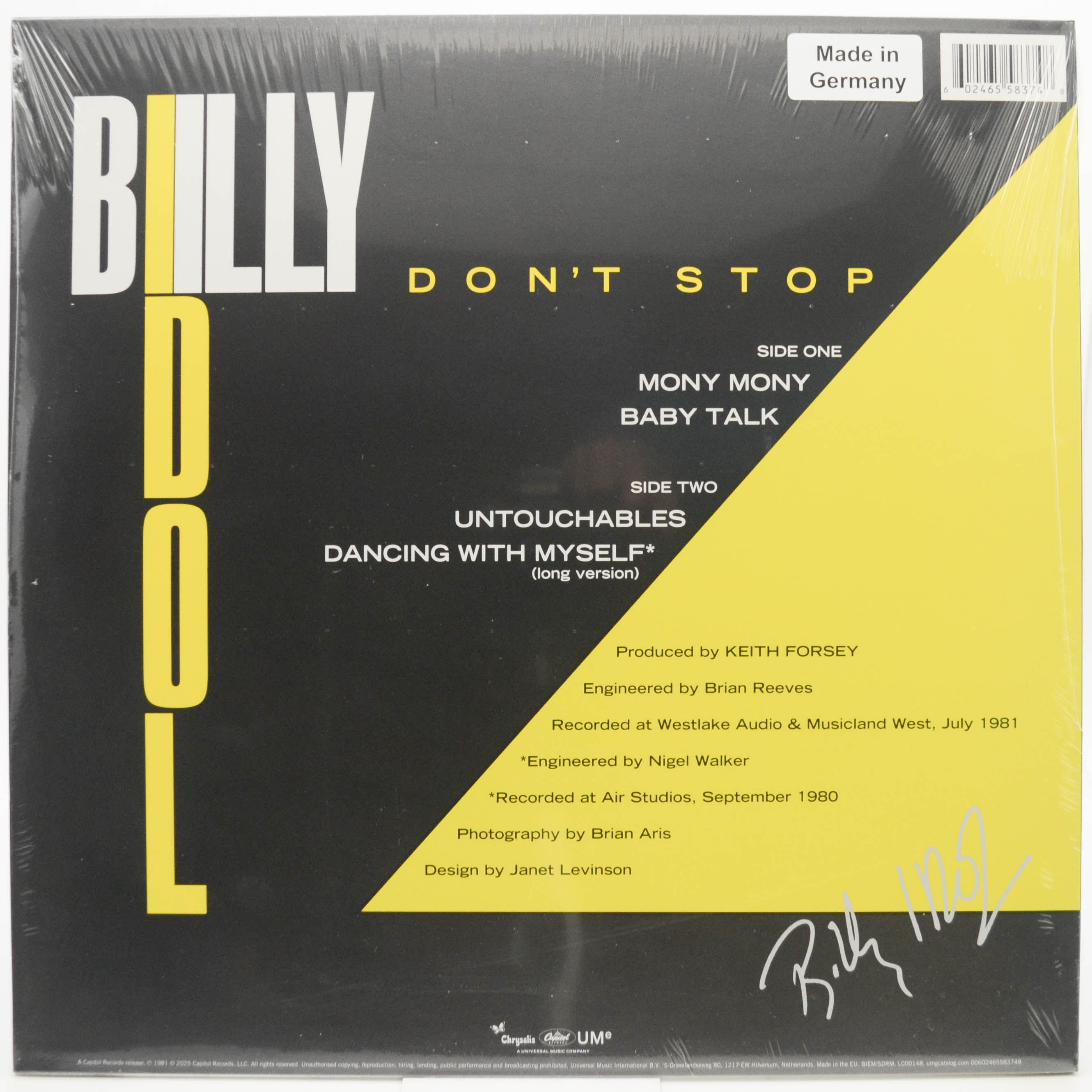 Billy Idol — Don't Stop, 1981