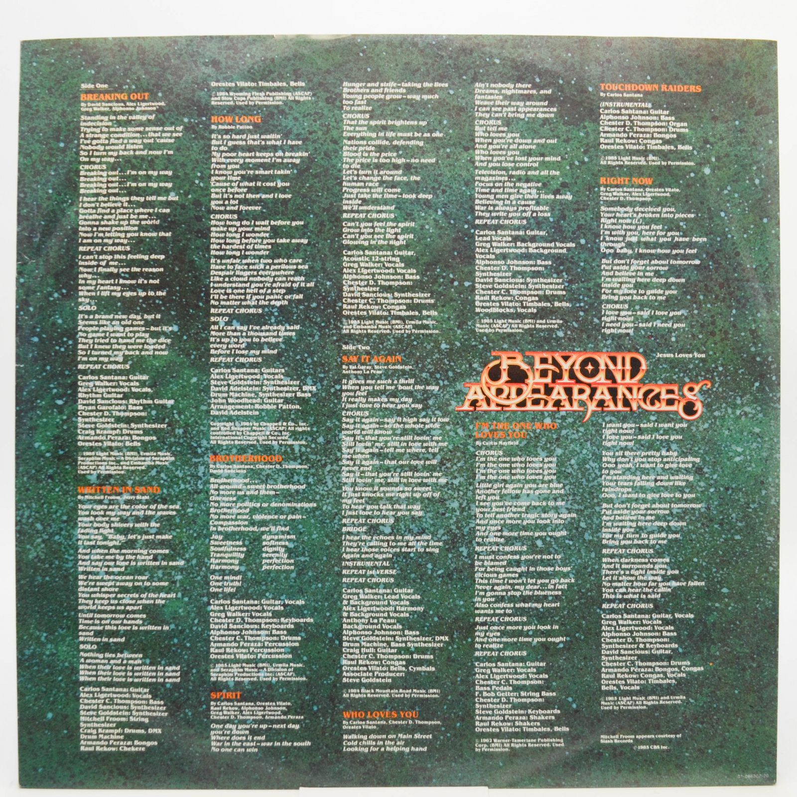 Santana — Beyond Appearances, 1985